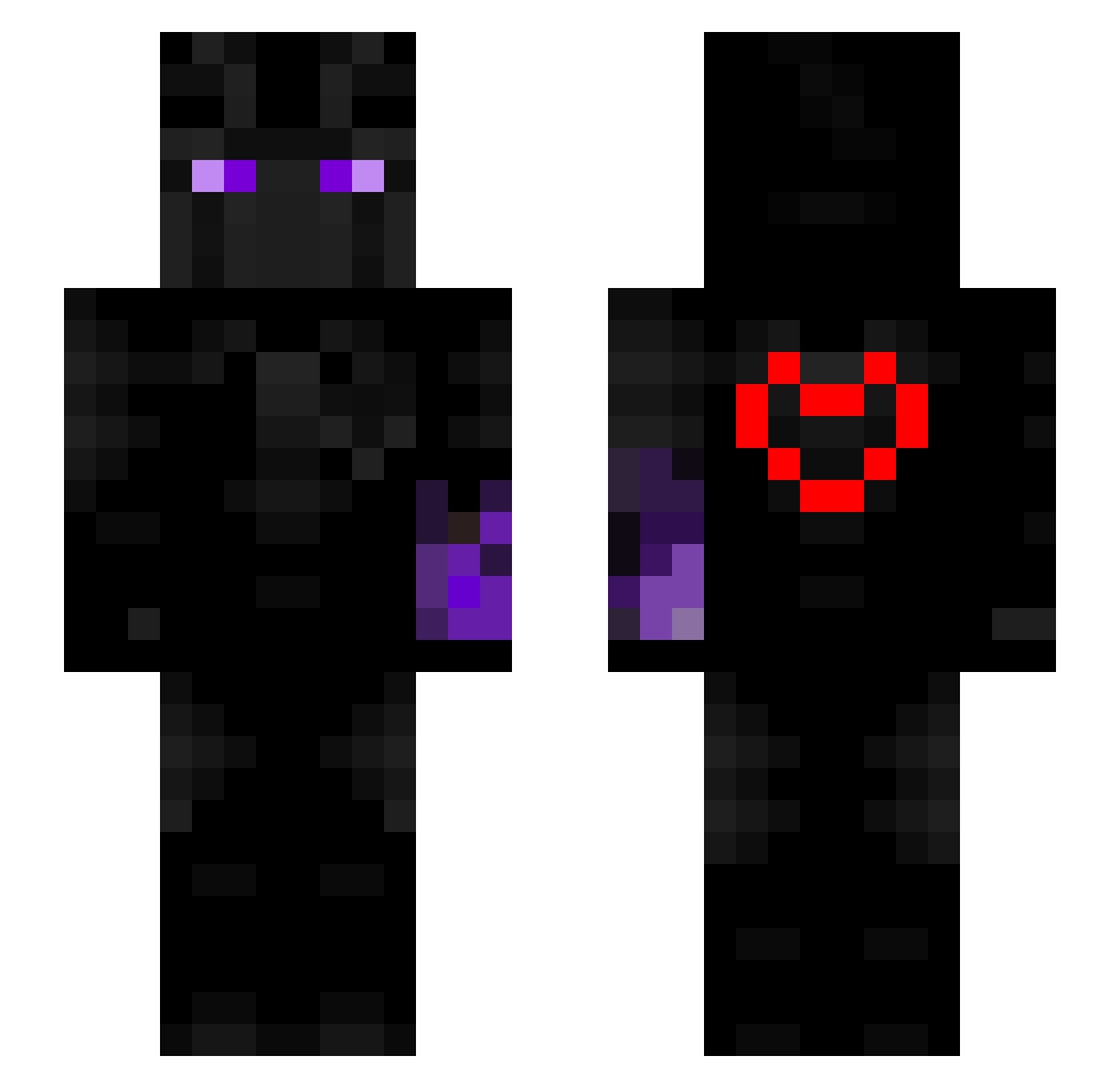 mvt11 Minecraft skin, front and back view