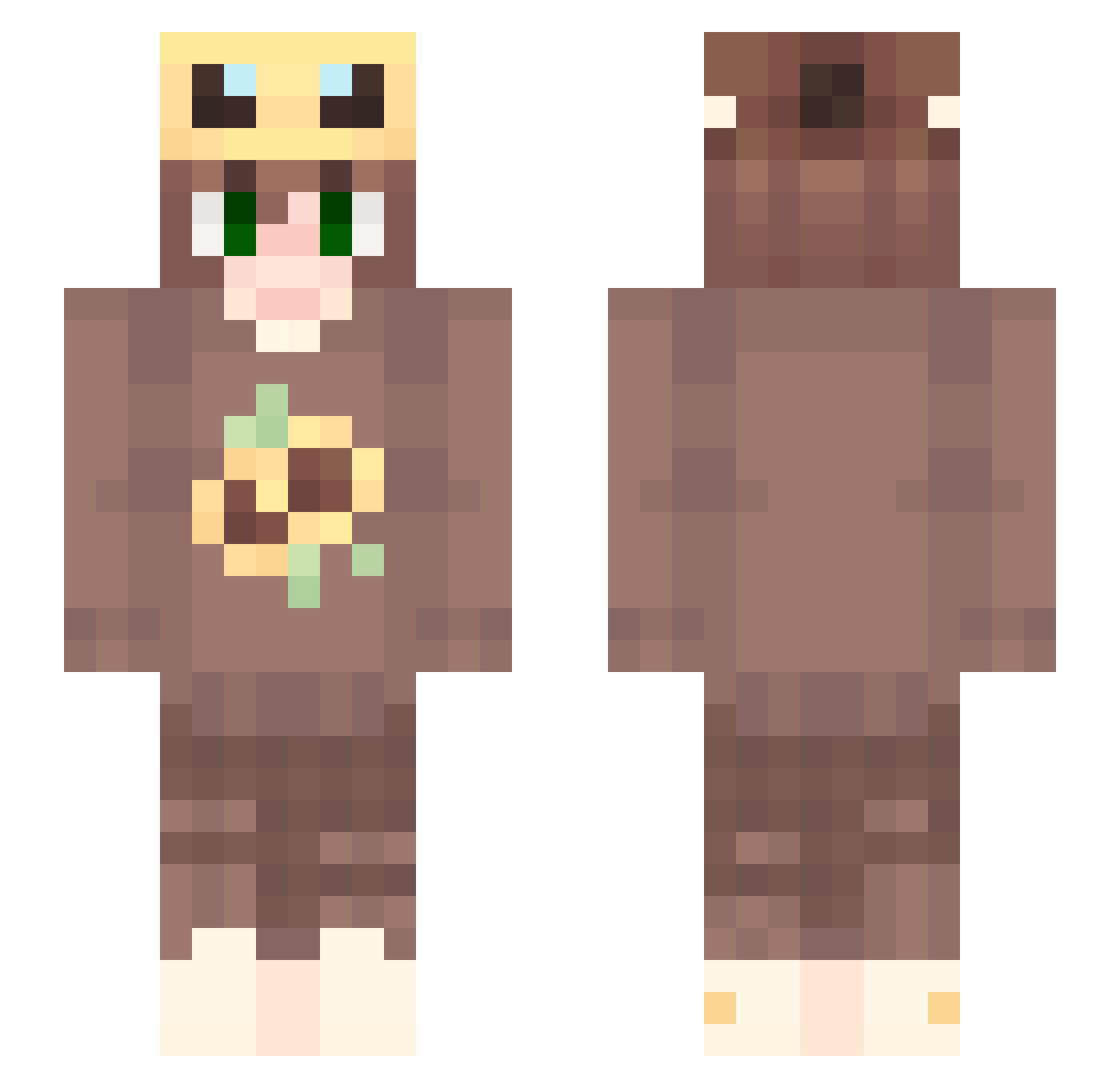EtherealDreamur Minecraft skin, front and back view