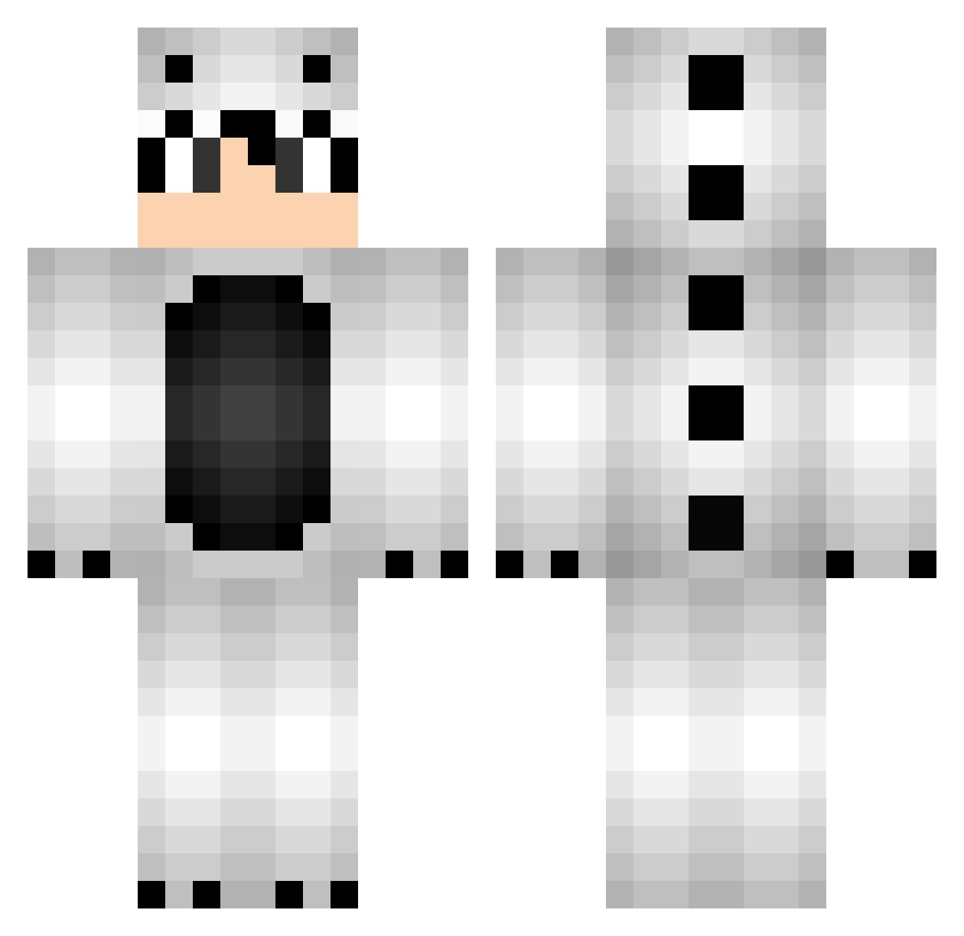 NewDereek Minecraft skin, front and back view