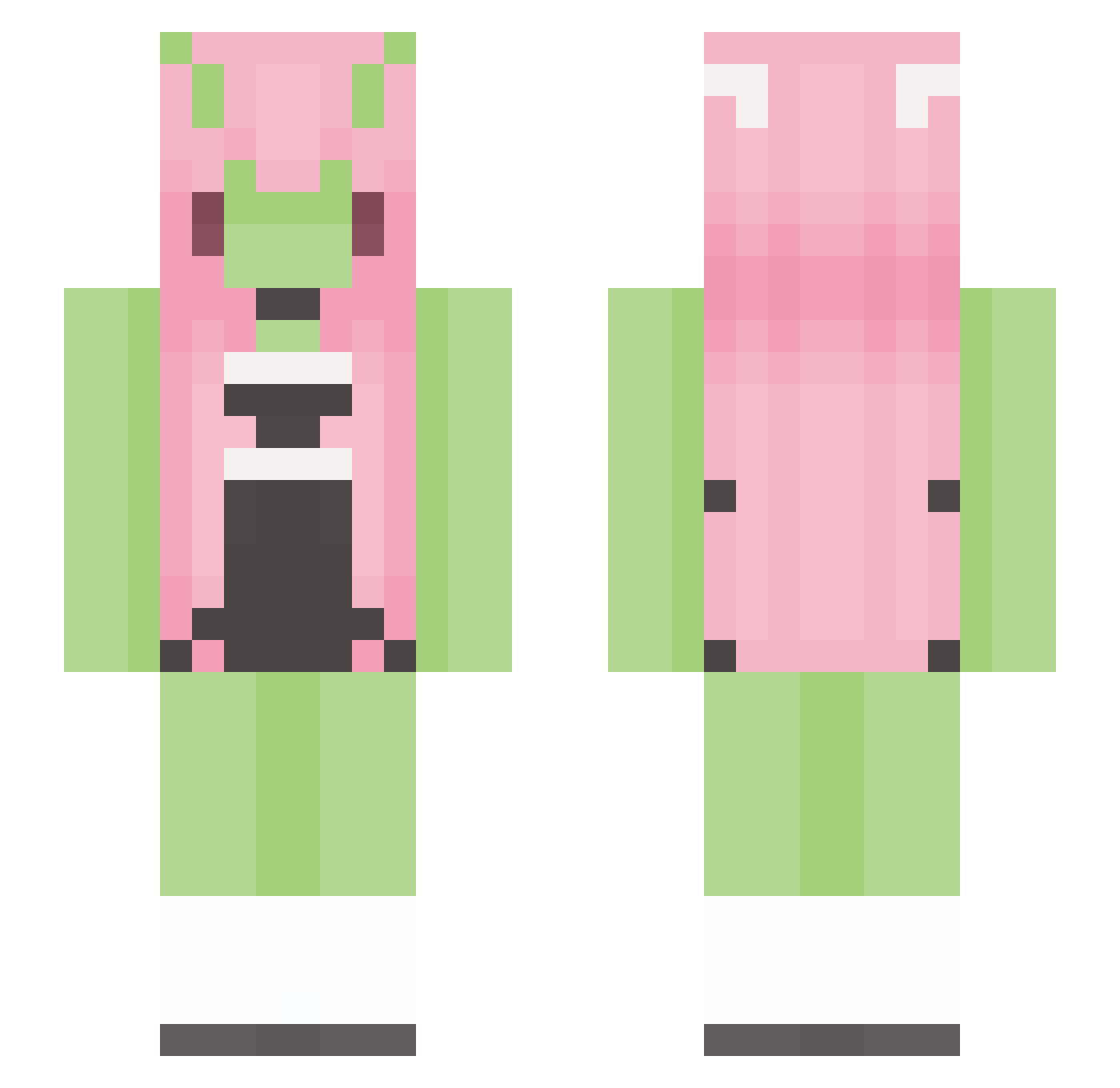 Sarah_is_silly Minecraft skin, front and back view