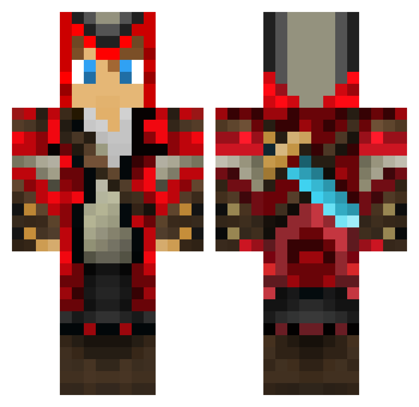 _Appolo13_ Minecraft skin, front and back view