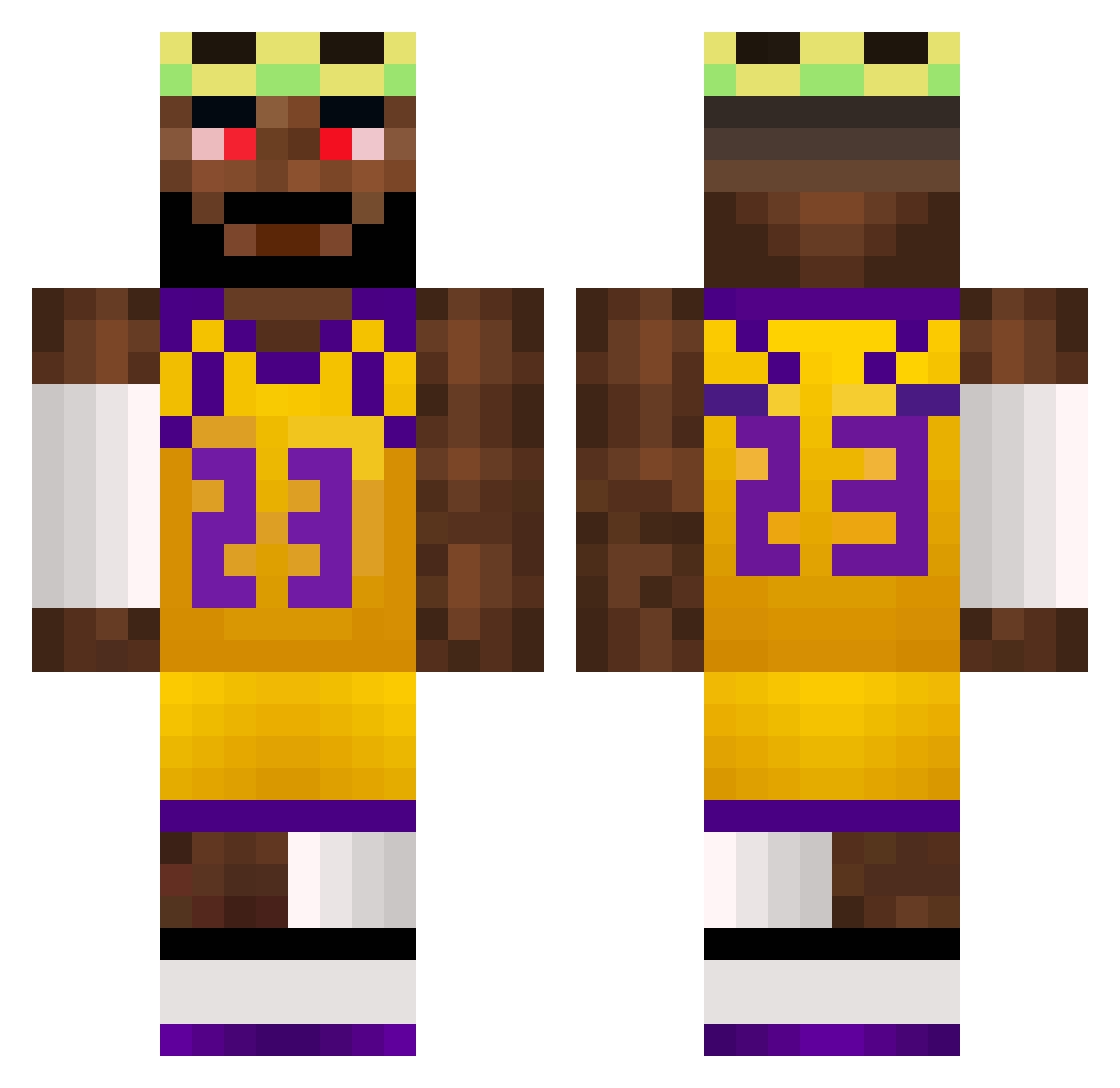 kristianener Minecraft skin, front and back view