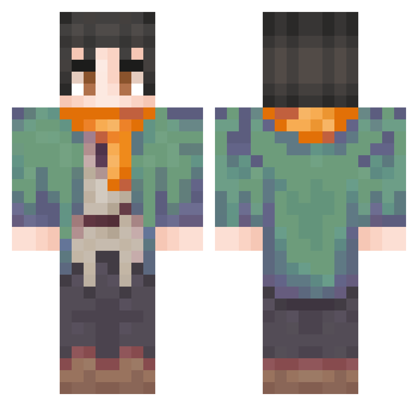 odiniscool200 Minecraft skin, front and back view
