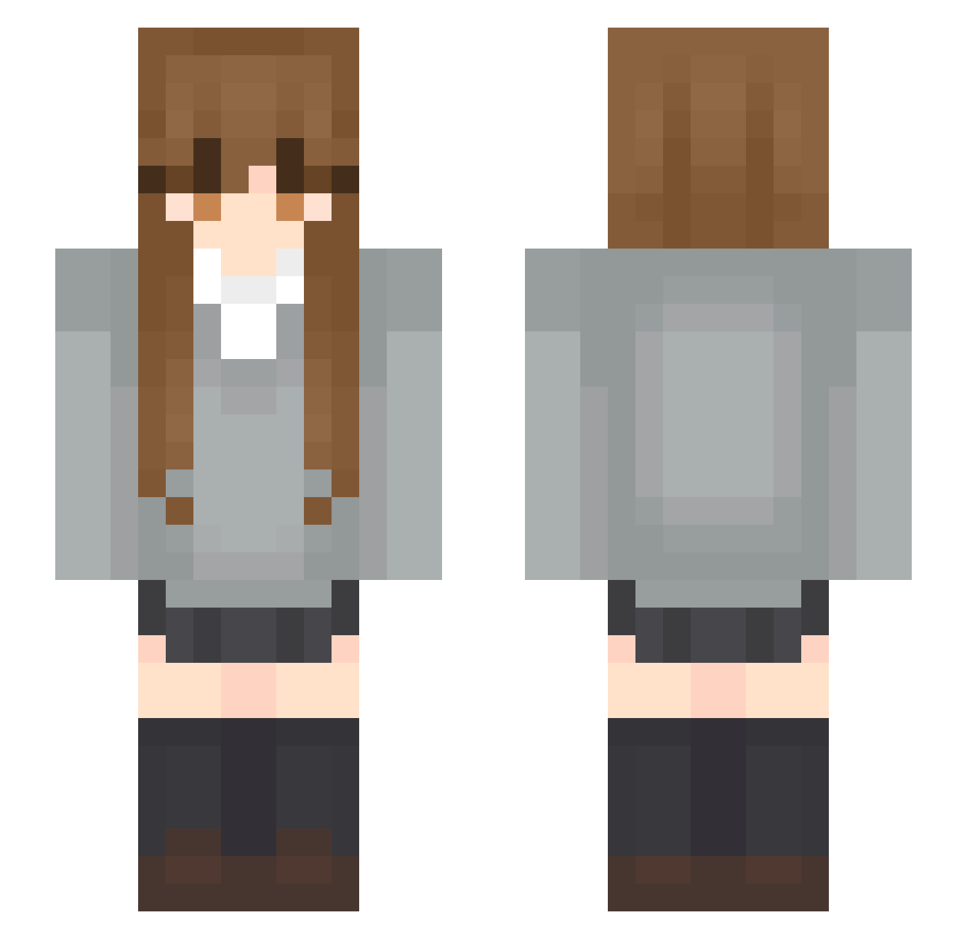 selfexit Minecraft skin, front and back view