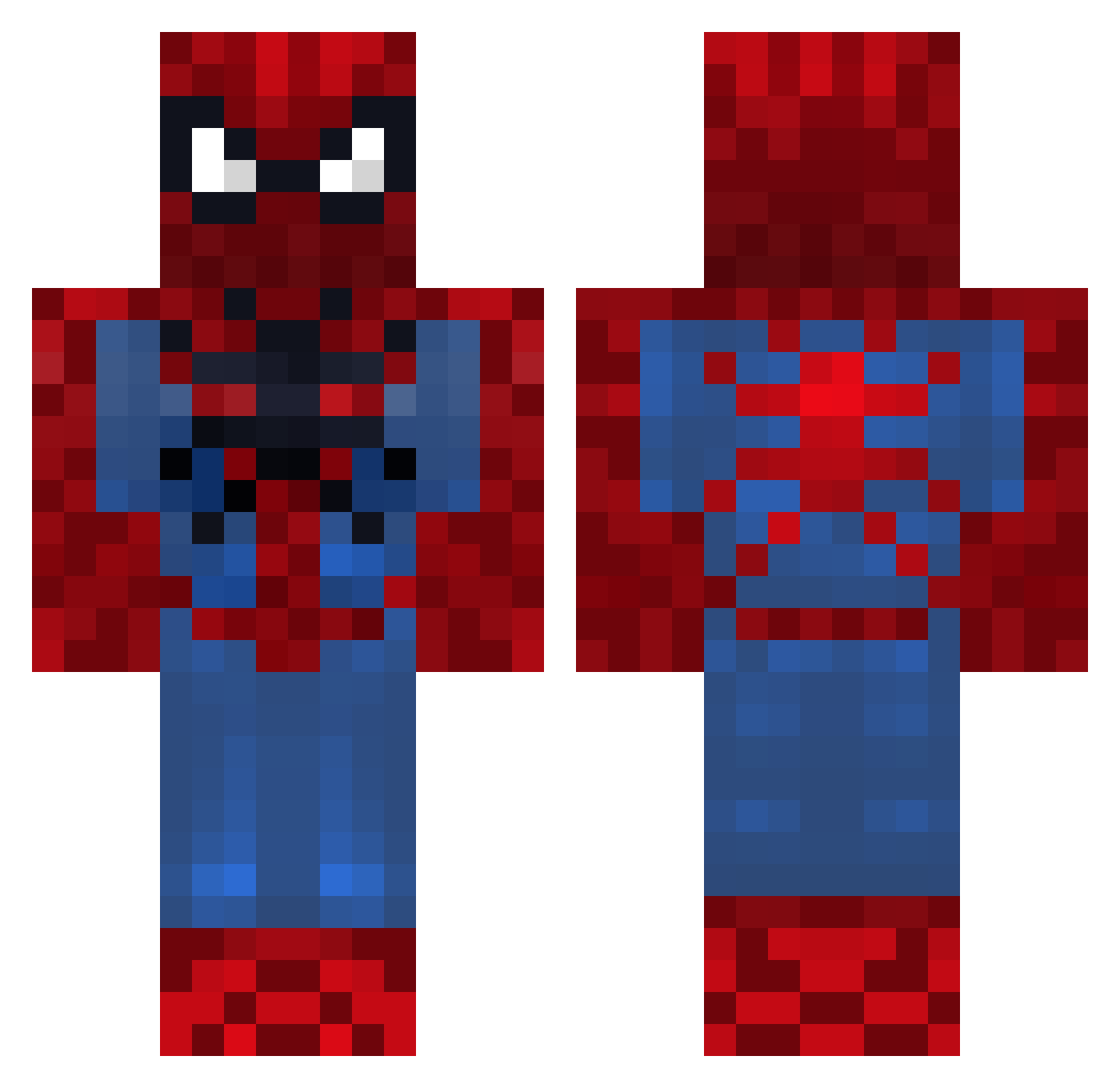 Pombo4321 Minecraft skin, front and back view