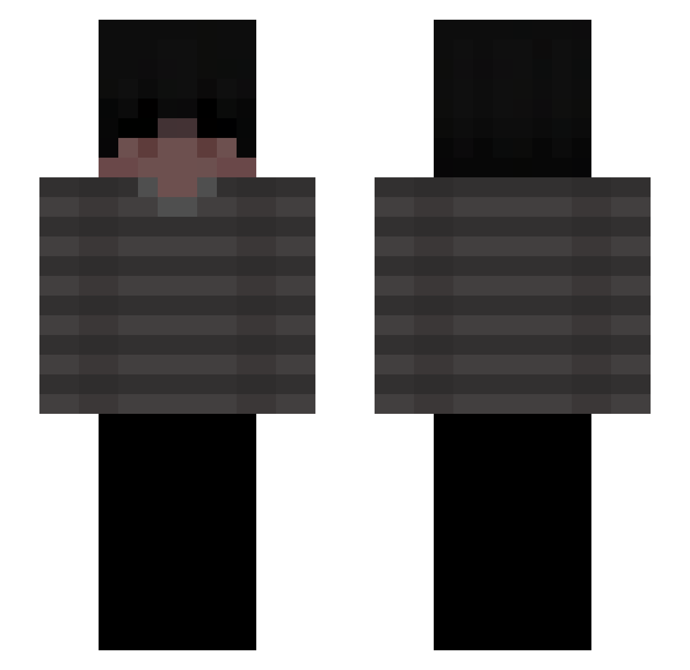 schmire Minecraft skin, front and back view