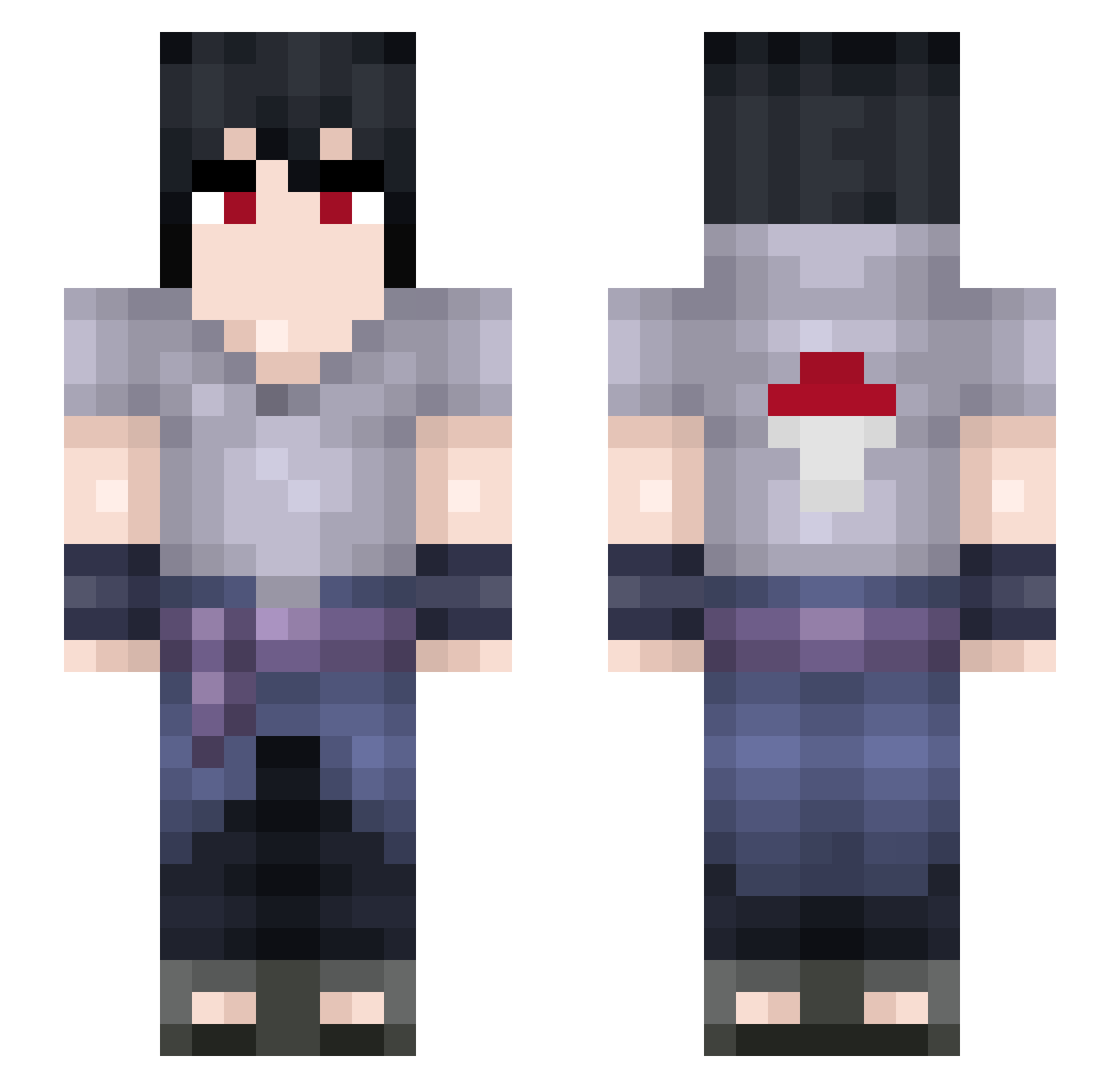 Vackstopar Minecraft skin, front and back view
