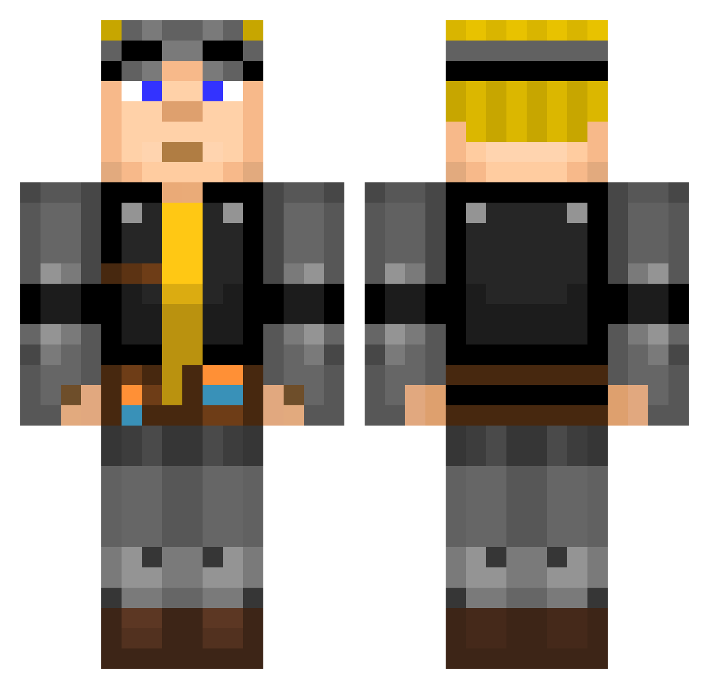 ICPL8 Minecraft skin, front and back view