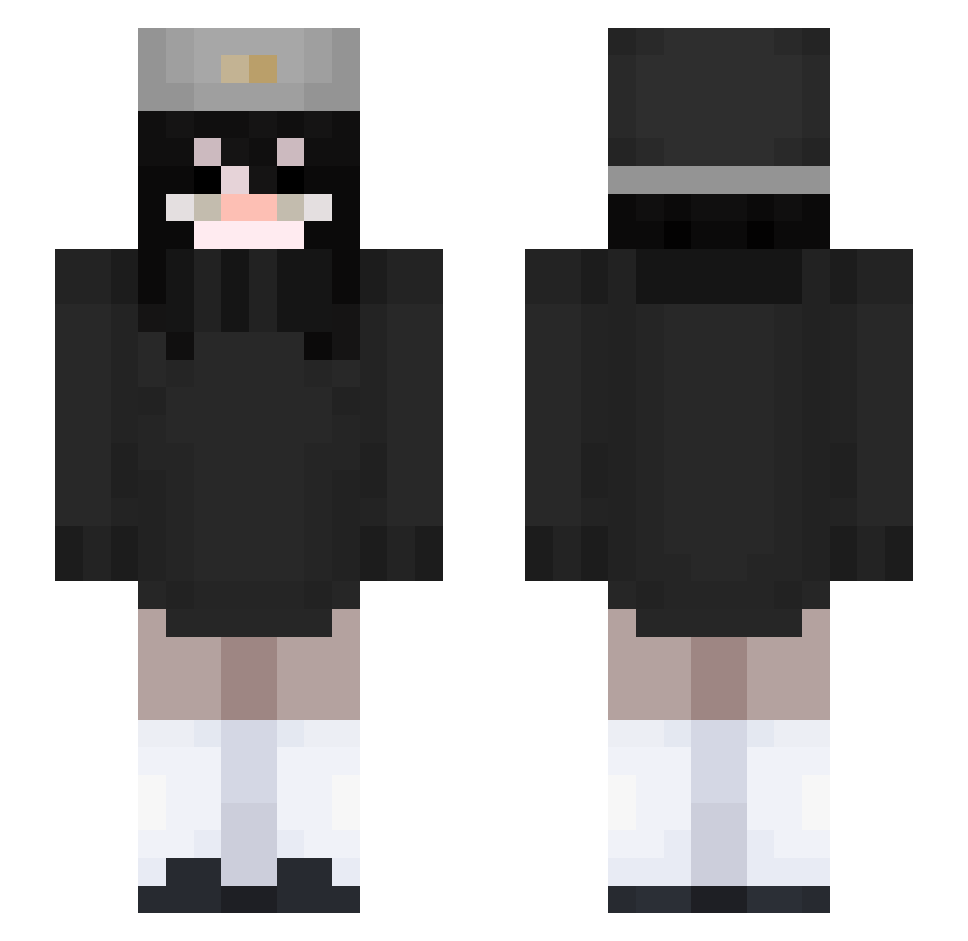 QTBunny32 Minecraft skin, front and back view