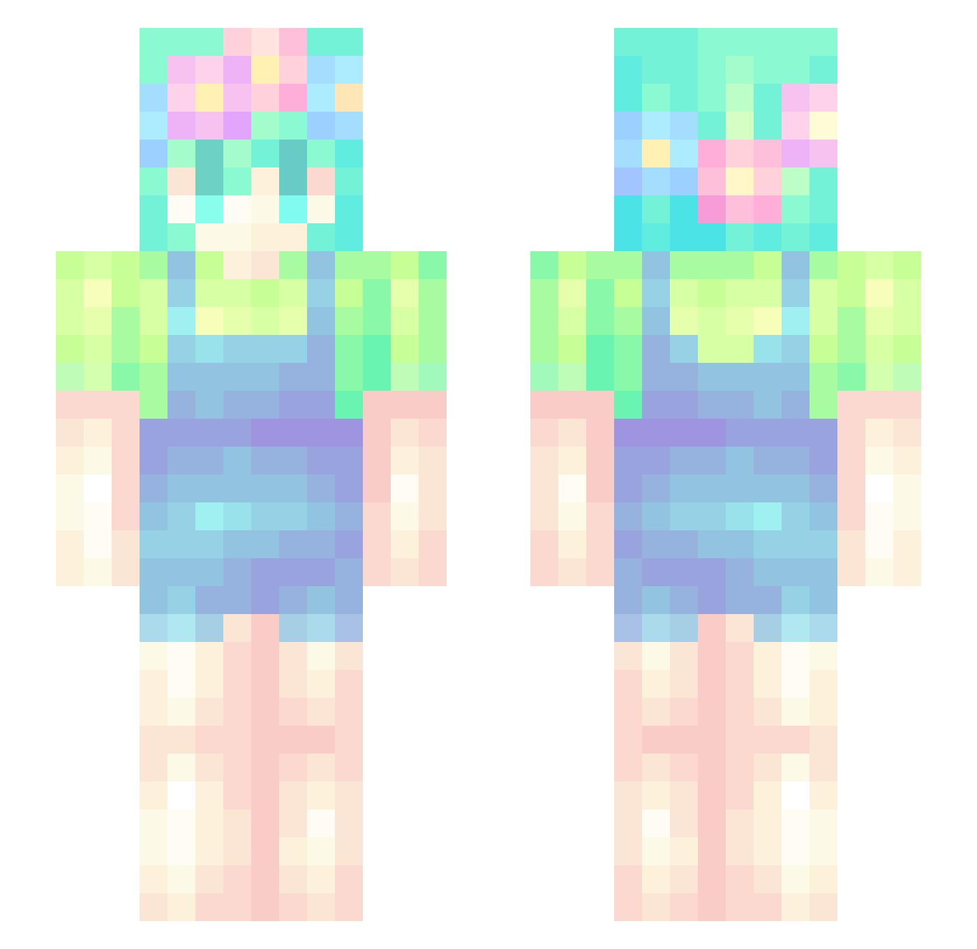 Spunds4 Minecraft skin, front and back view