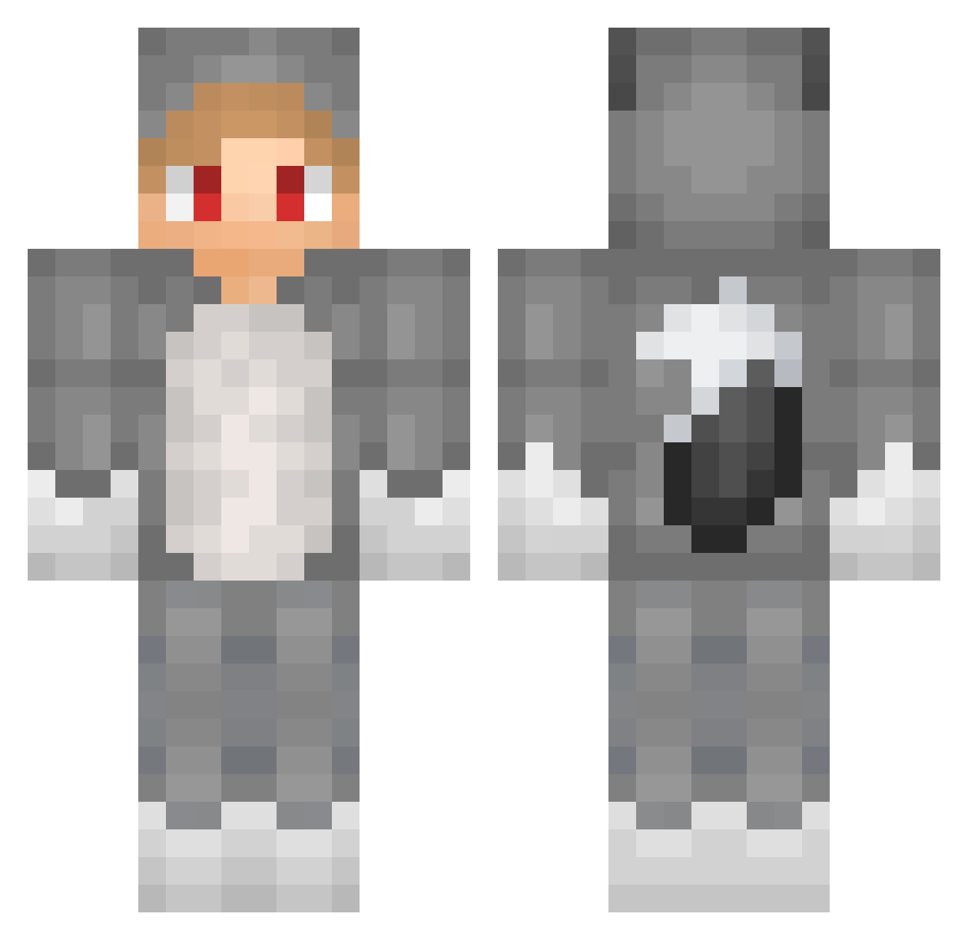 Convections Minecraft skin, front and back view