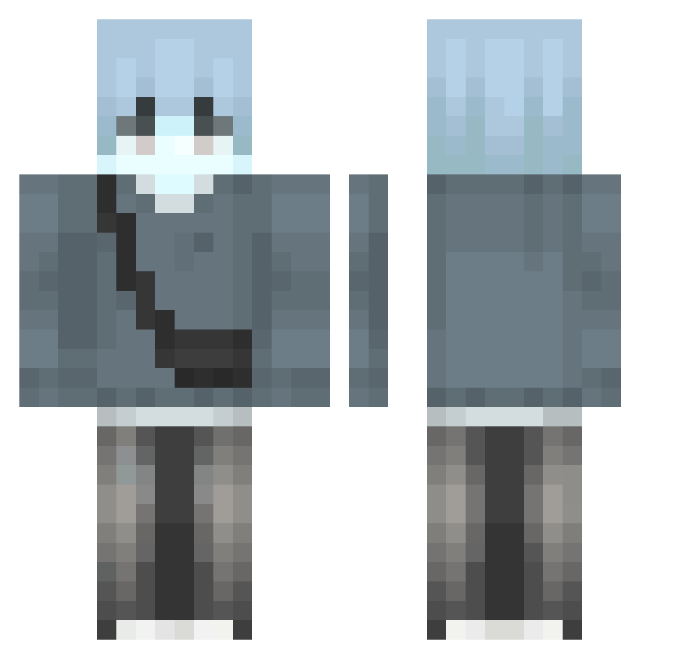 FT_AGOM Minecraft skin, front and back view