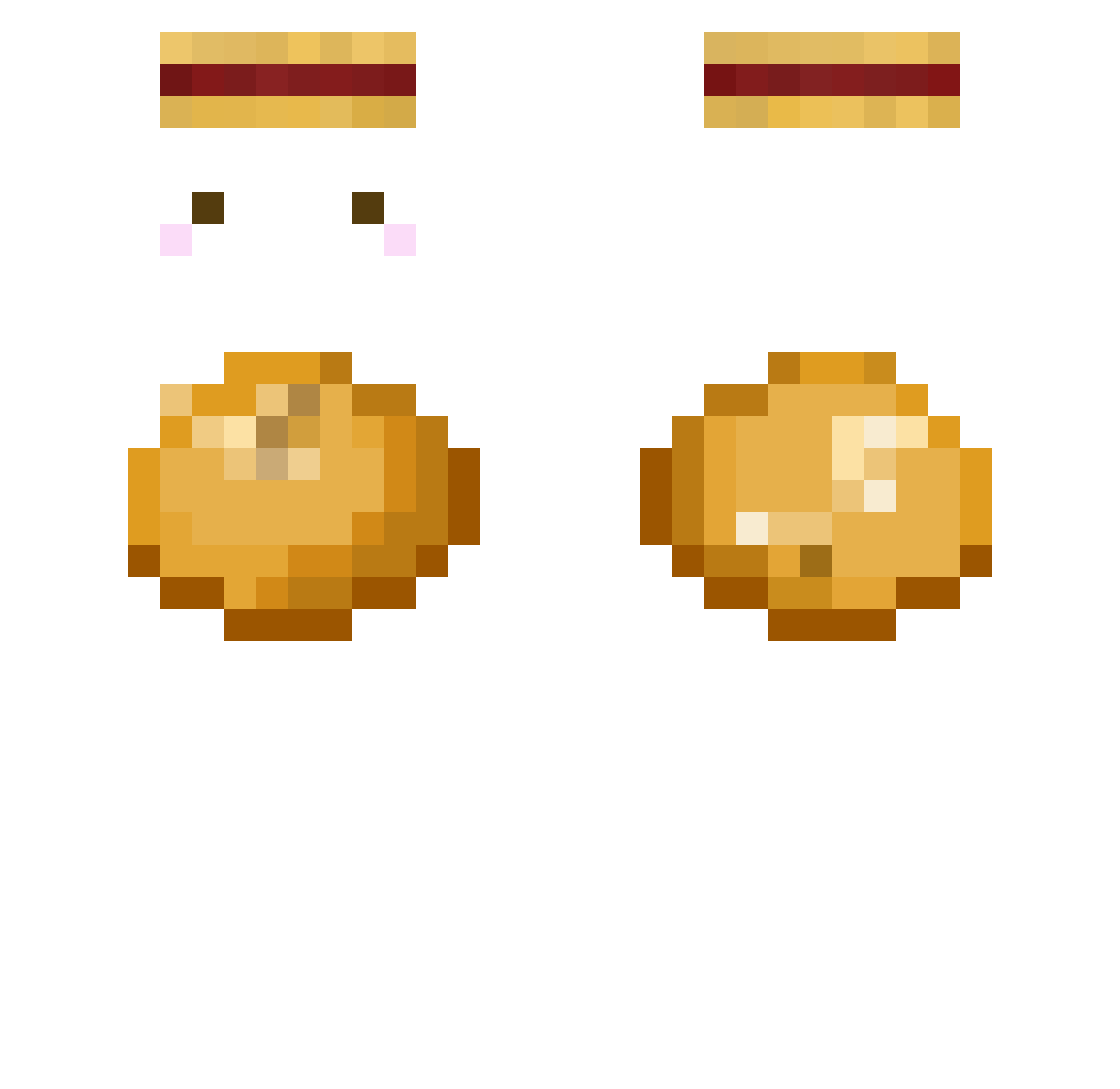 Gopa_Gopa Minecraft skin, front and back view