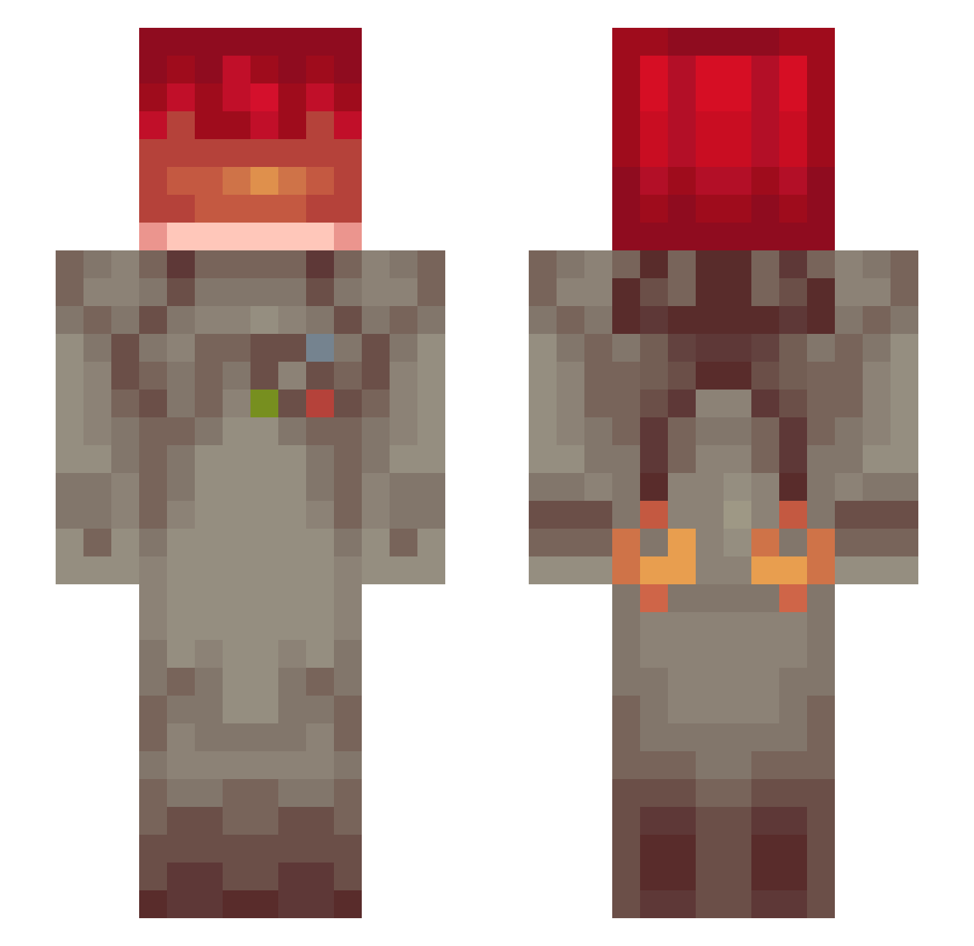 cvxdx Minecraft skin, front and back view
