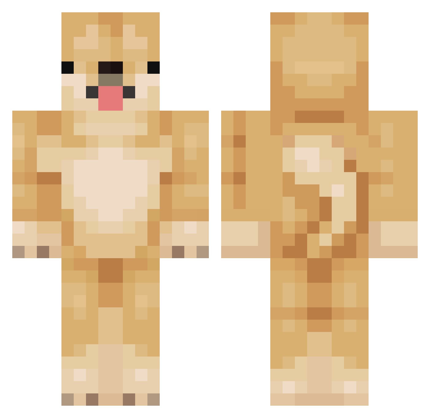 Spooky_1CPS Minecraft skin, front and back view