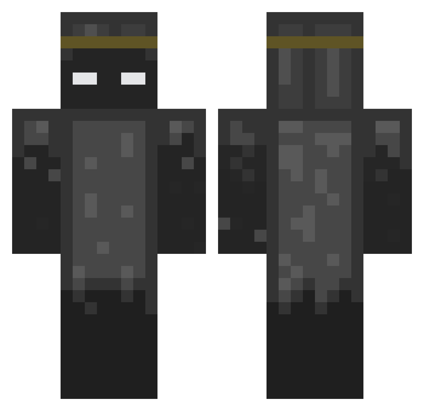 SaintTrobe Minecraft skin, front and back view