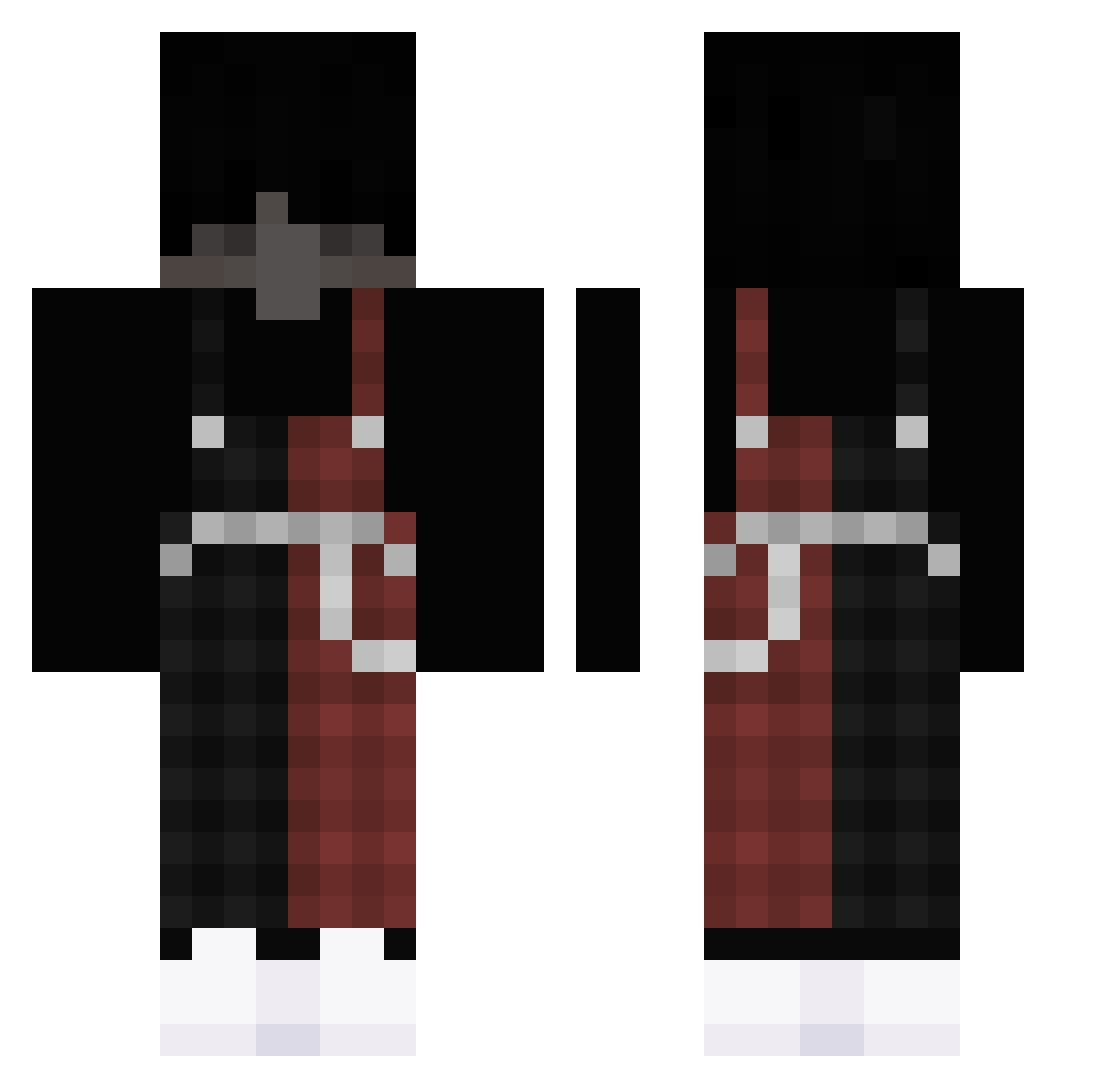Sonki_Donki Minecraft skin, front and back view