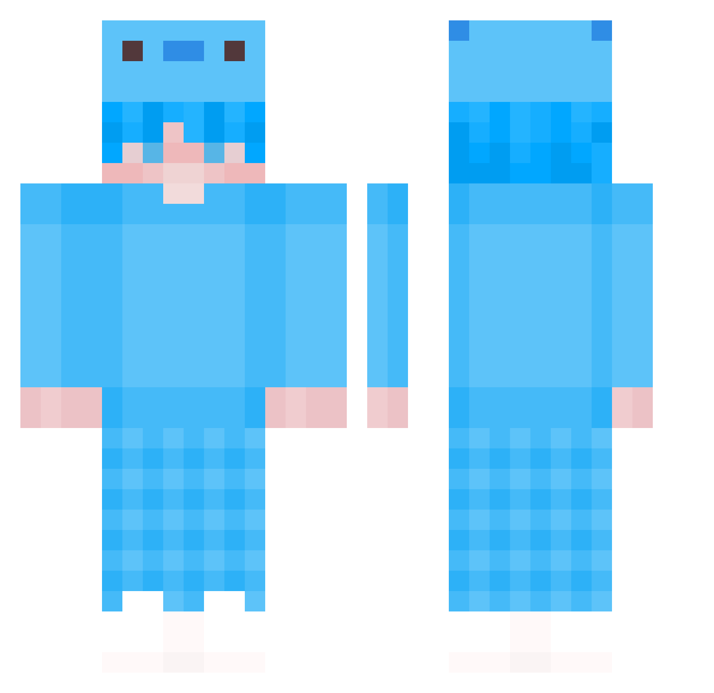 zPaloma Minecraft skin, front and back view