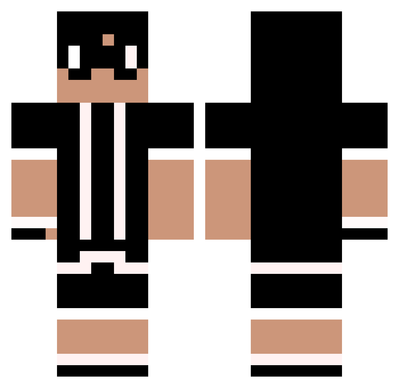 TuyeenLax Minecraft skin, front and back view