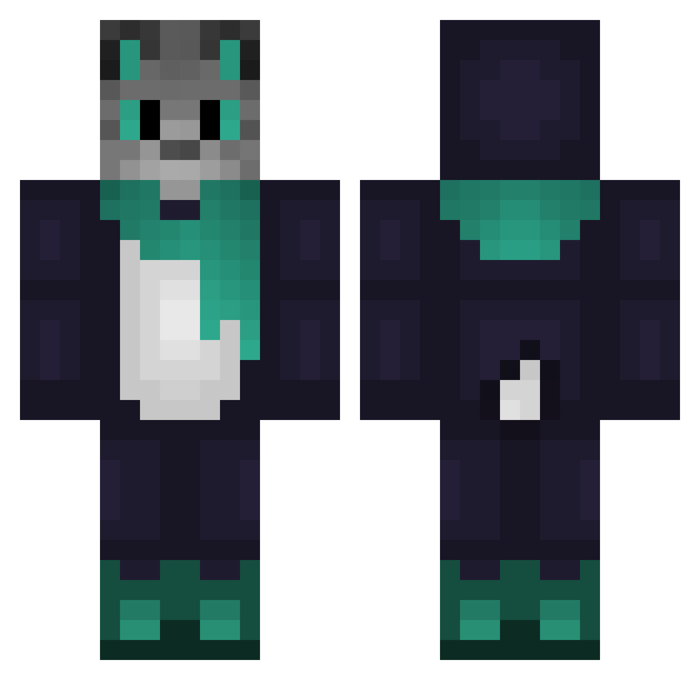 DurBaldur Minecraft skin, front and back view