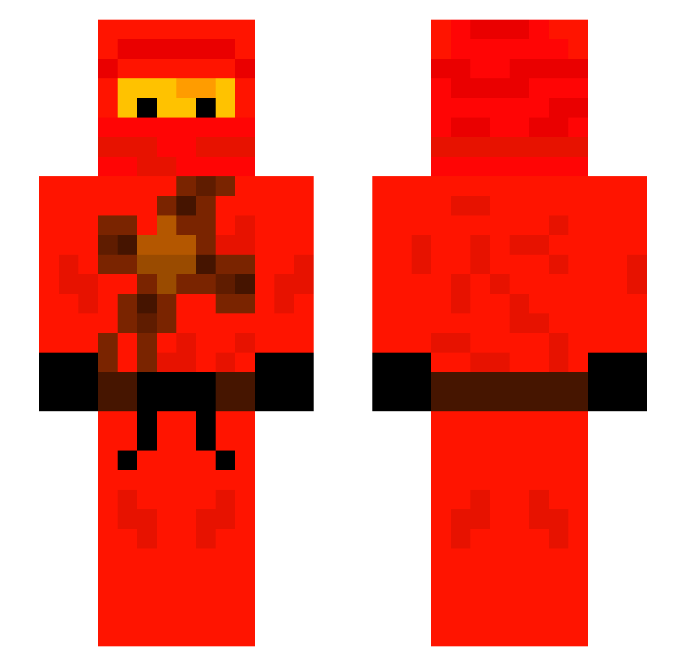 Mattie998 Minecraft skin, front and back view