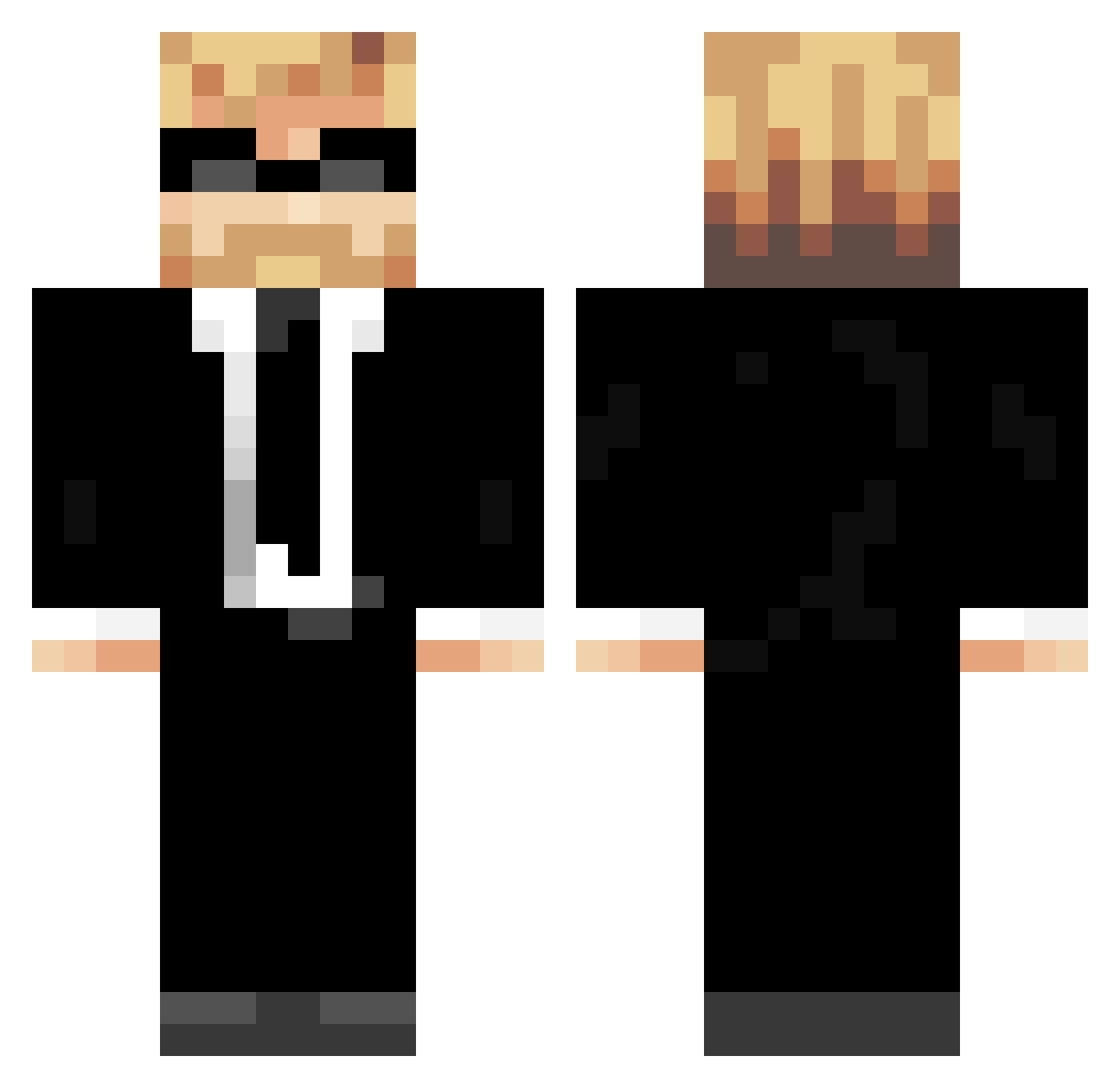 YaDasLenny Minecraft skin, front and back view