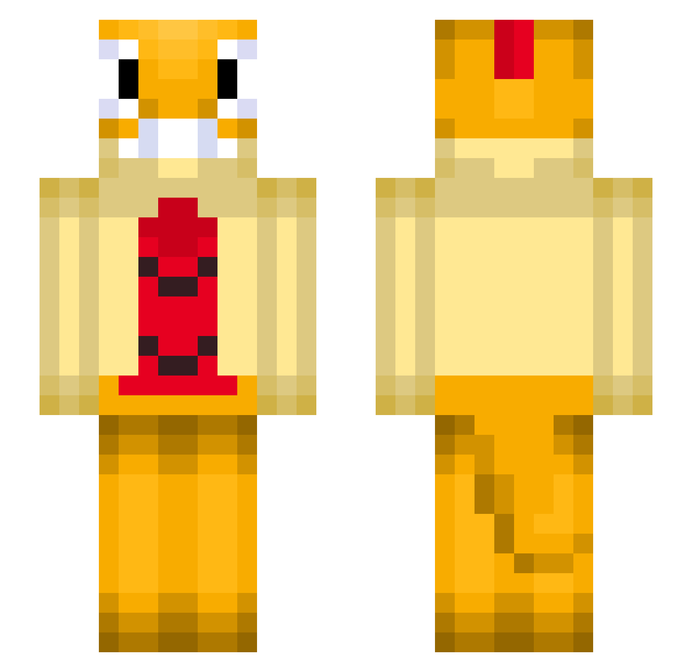 Tankdoggie Minecraft skin, front and back view