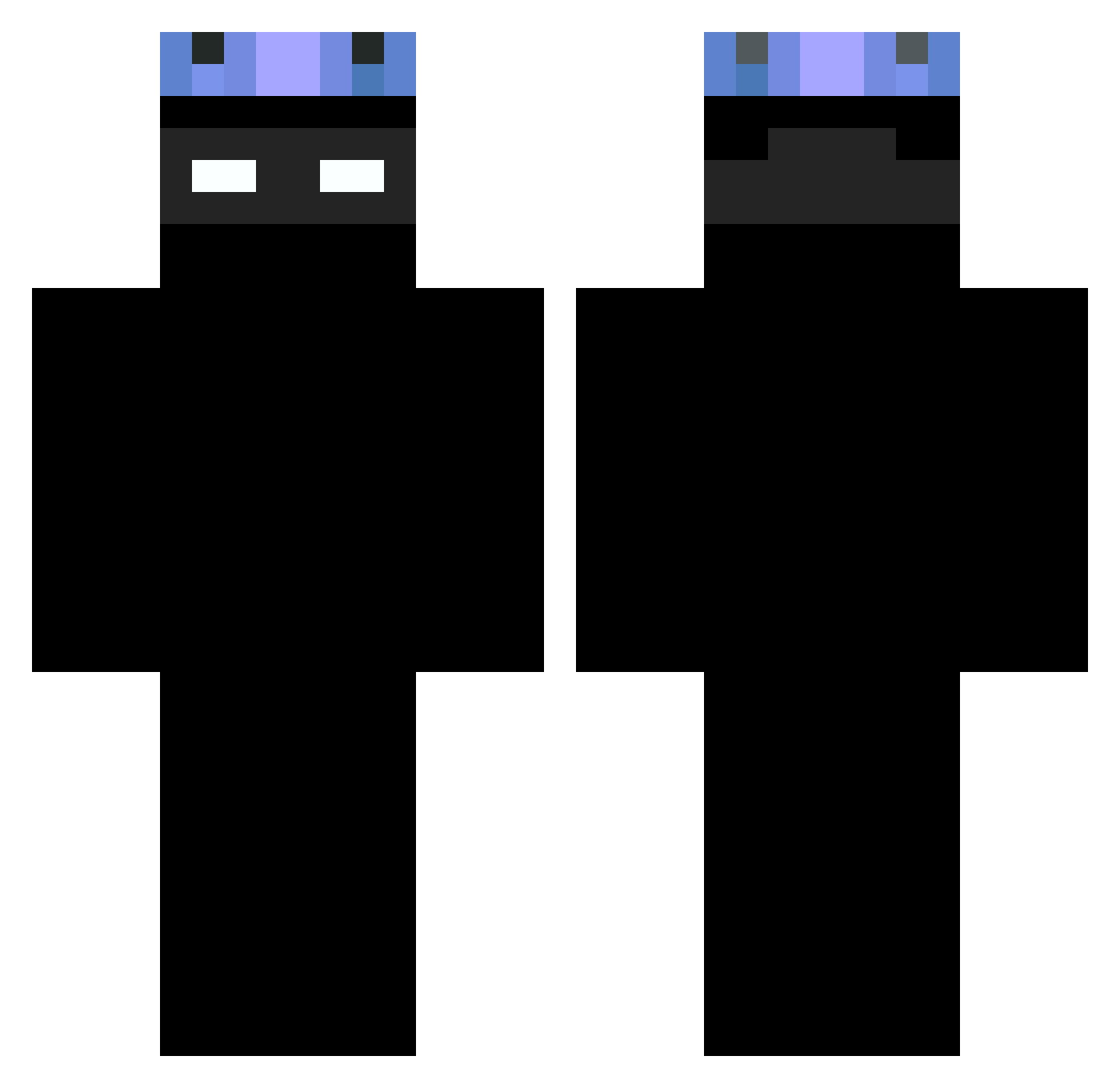 Prenames Minecraft skin, front and back view
