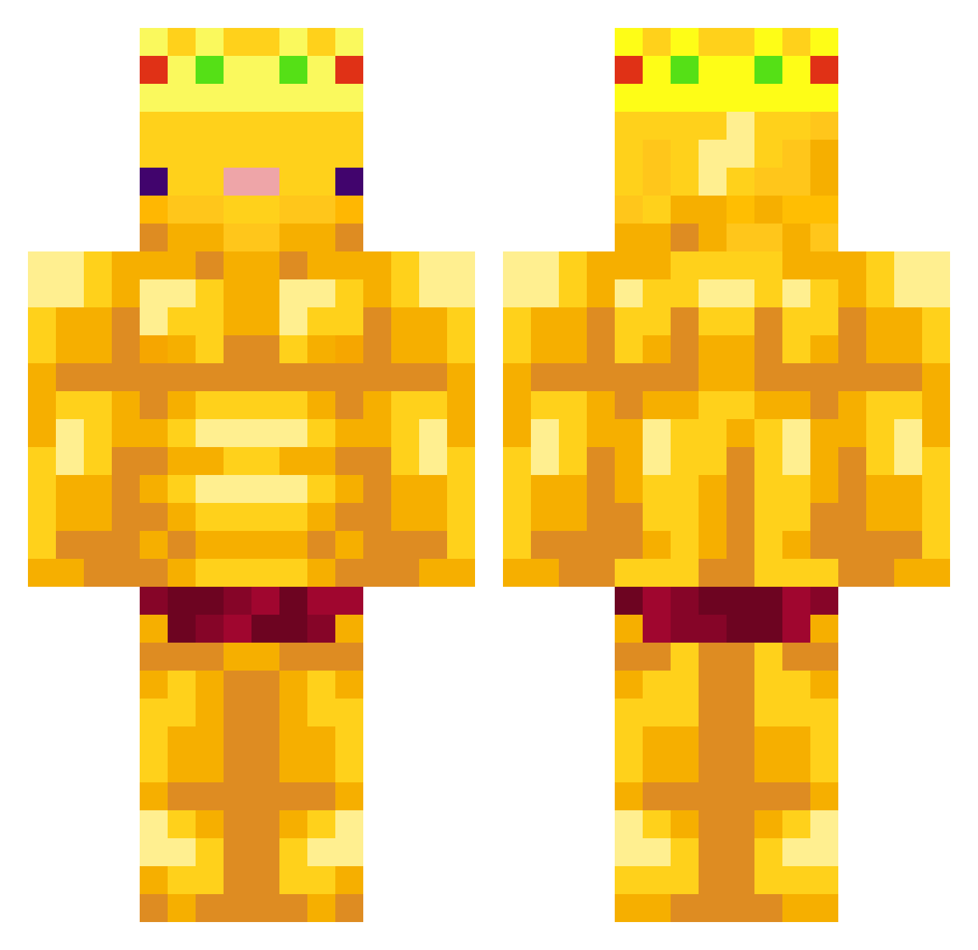 TheBlacKnight21 Minecraft skin, front and back view