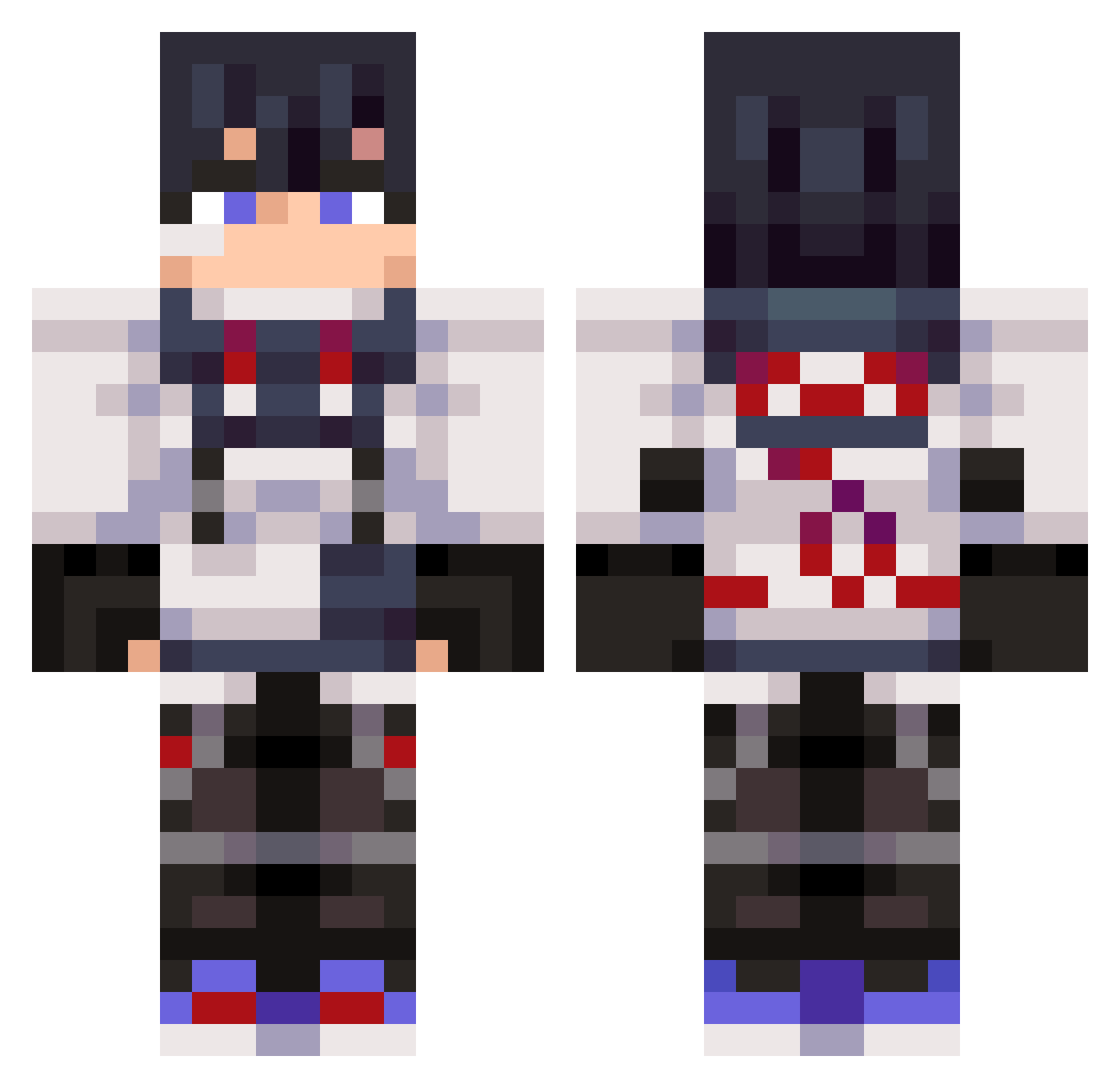 s2smeggy Minecraft skin, front and back view