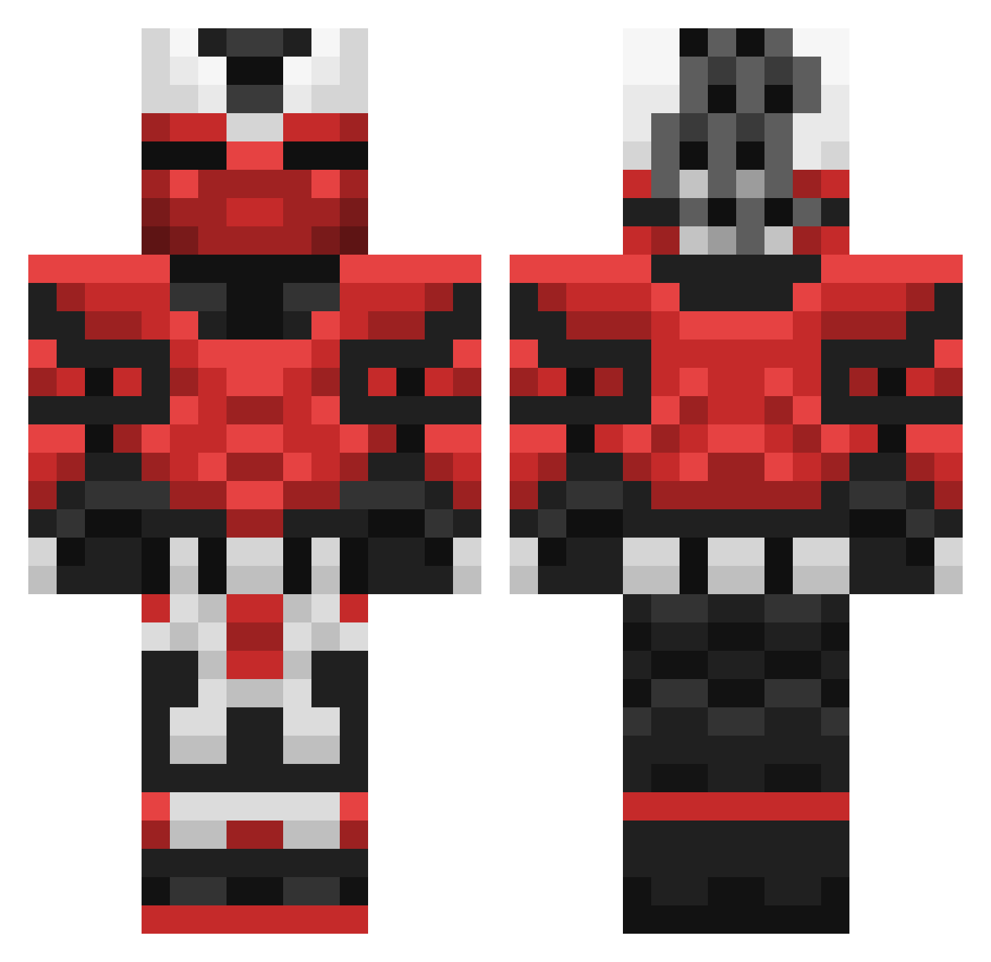 Rhiandel Minecraft skin, front and back view