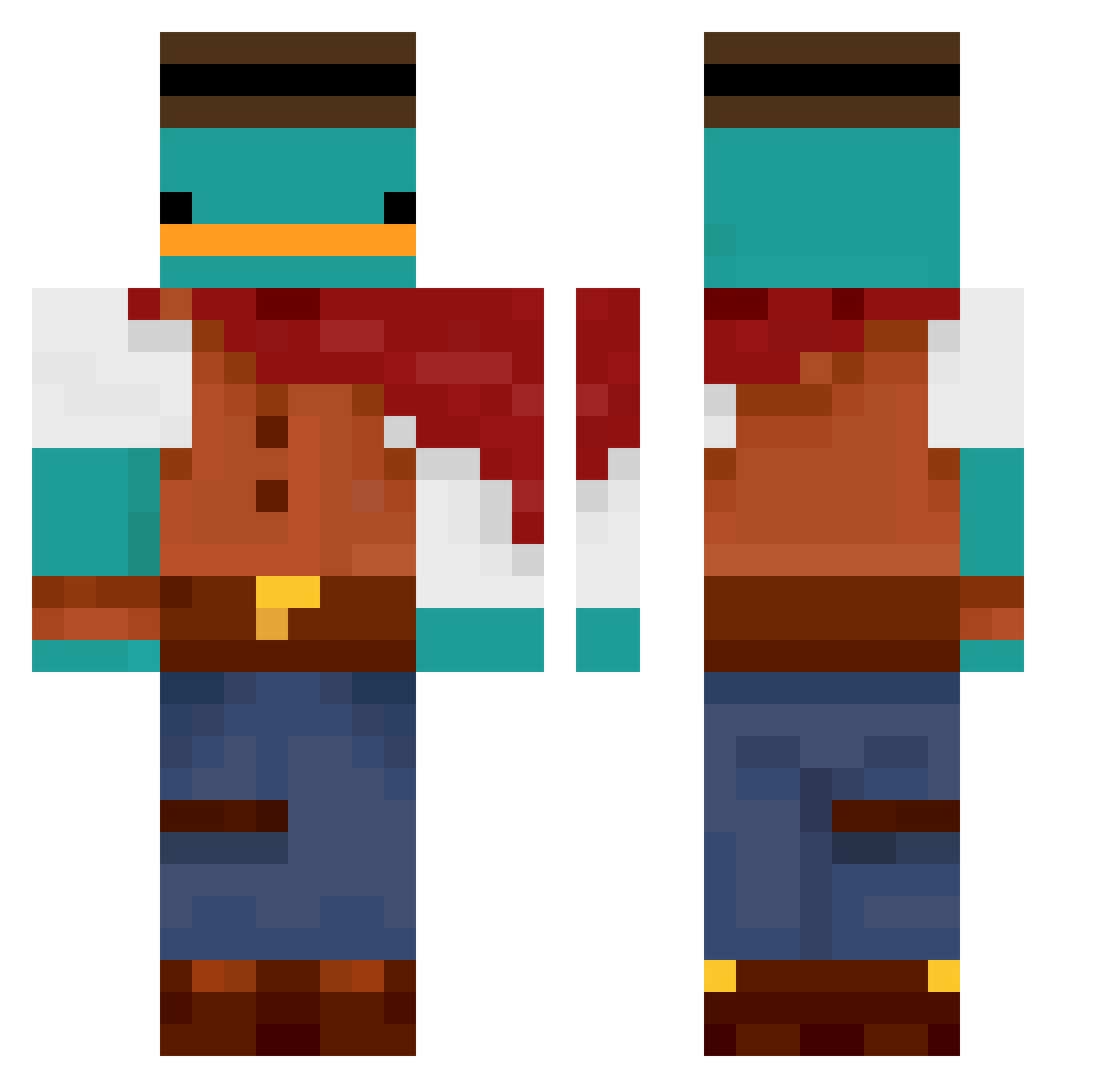Bambus_SuS Minecraft skin, front and back view