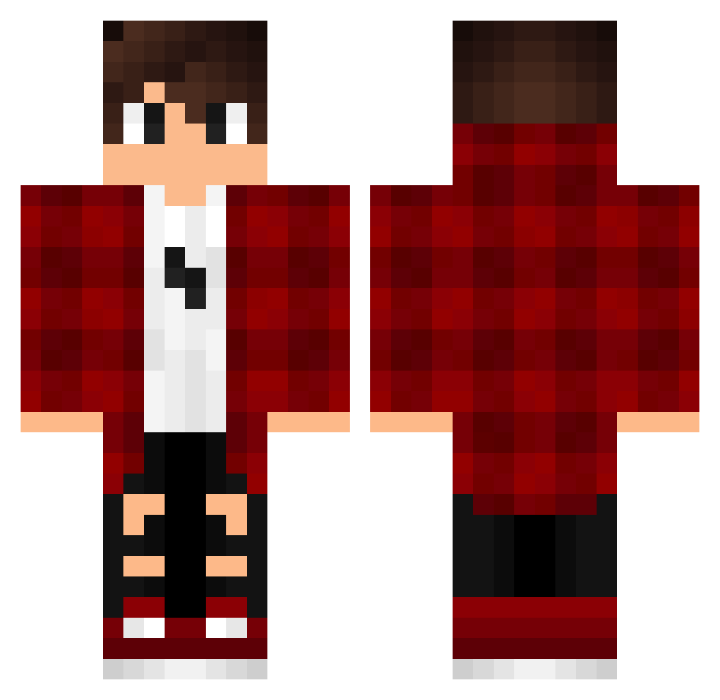 Kryptic5555 Minecraft skin, front and back view