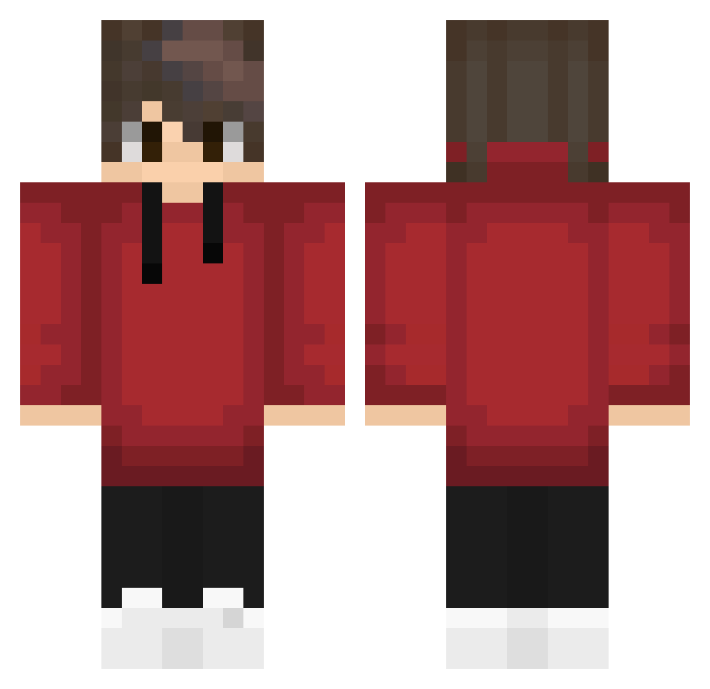 SpyingJoker310 Minecraft skin, front and back view