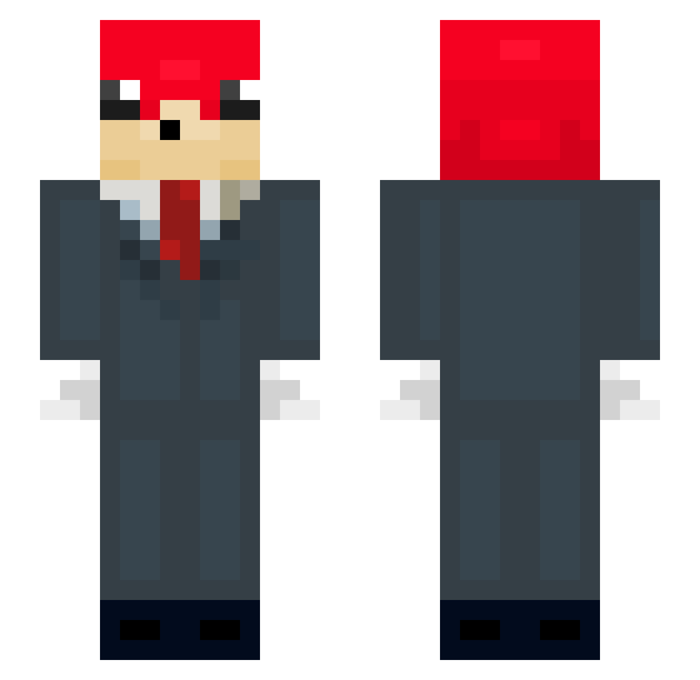 SlimeyAssasin_14 Minecraft skin, front and back view