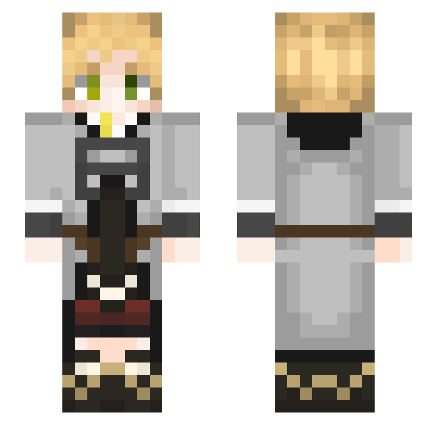 Angr3579 Minecraft skin, front and back view
