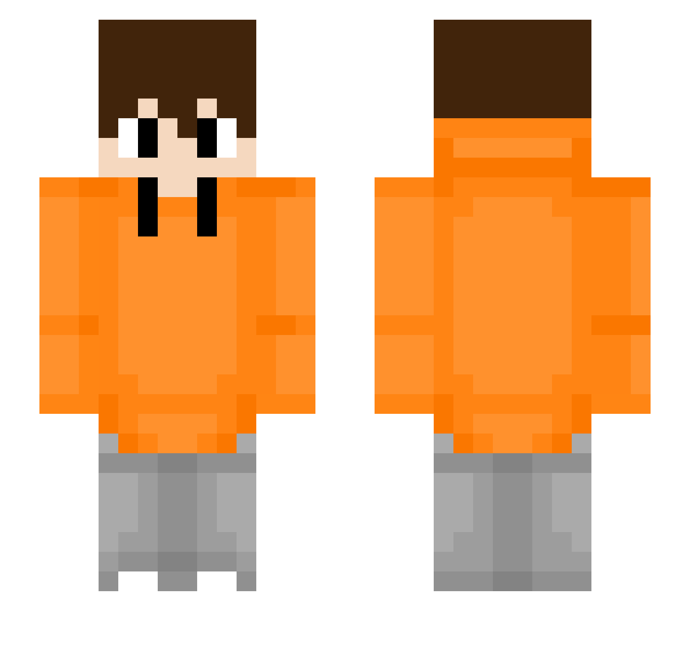 Chl3b_ Minecraft skin, front and back view