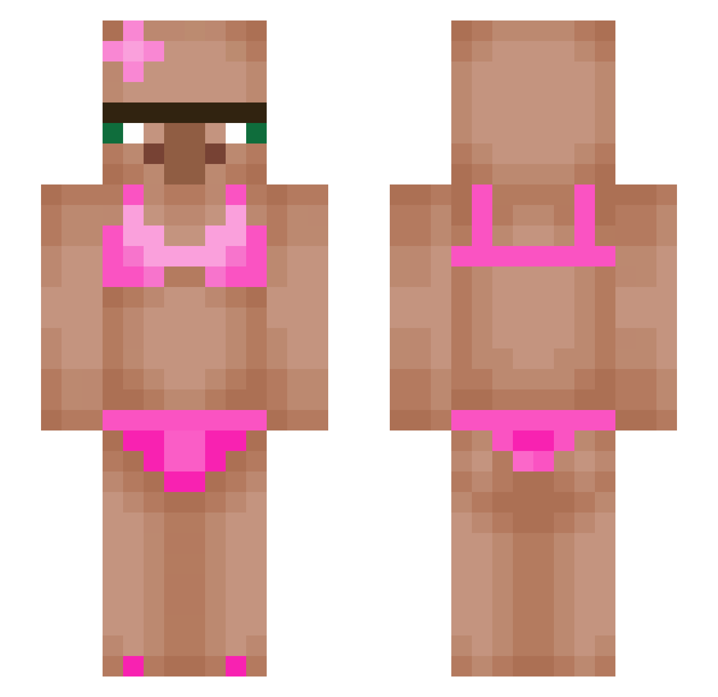 Sadfupo Minecraft skin, front and back view