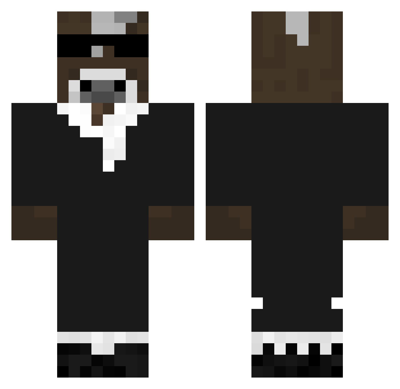 Mikey0009 Minecraft skin, front and back view