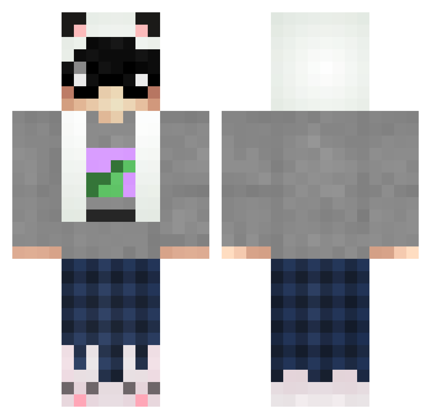 Miyazumi Minecraft skin, front and back view
