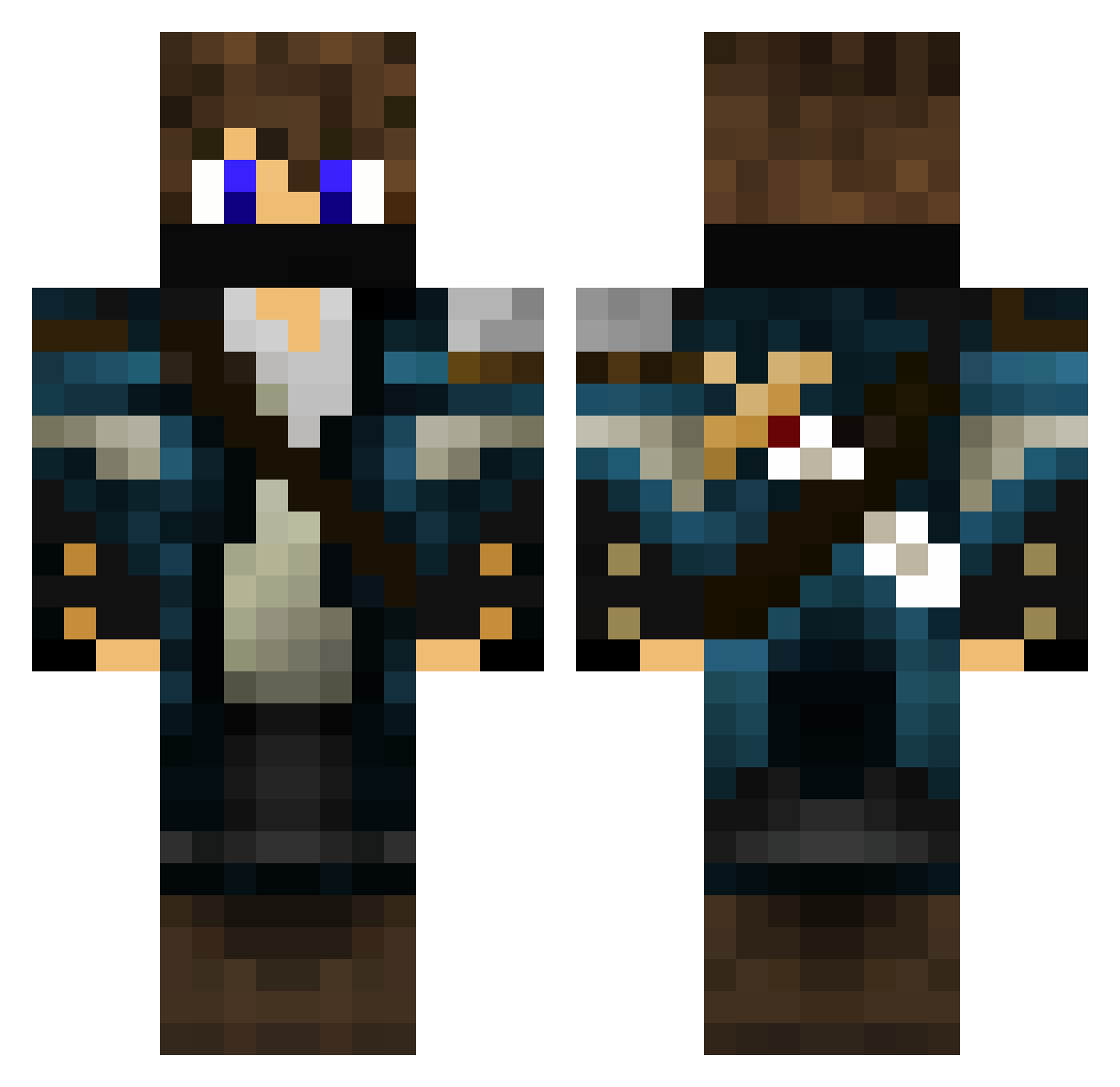 Technoboy096 Minecraft skin, front and back view