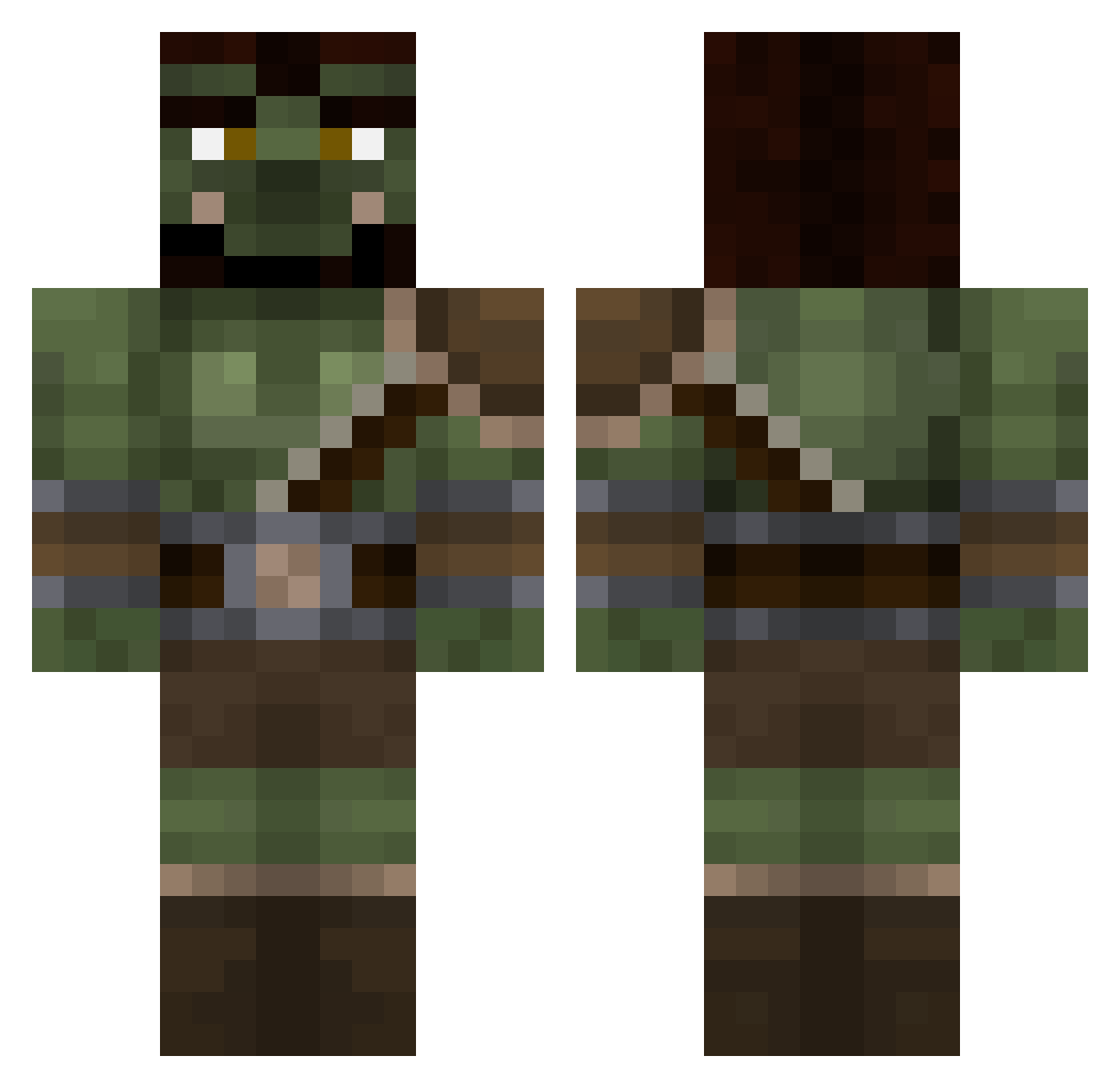 _Blaze245 Minecraft skin, front and back view