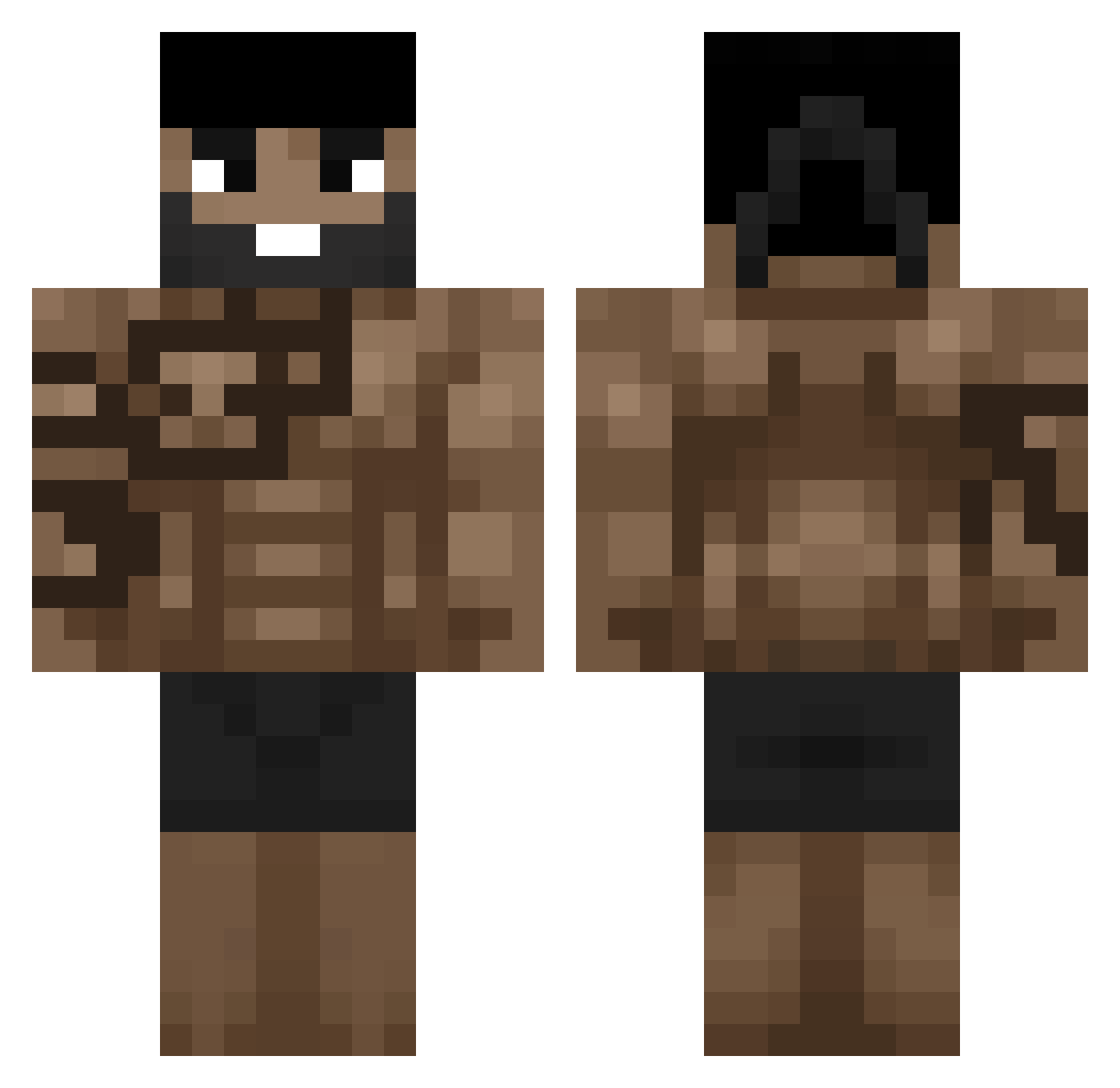 Kaya_GB Minecraft skin, front and back view