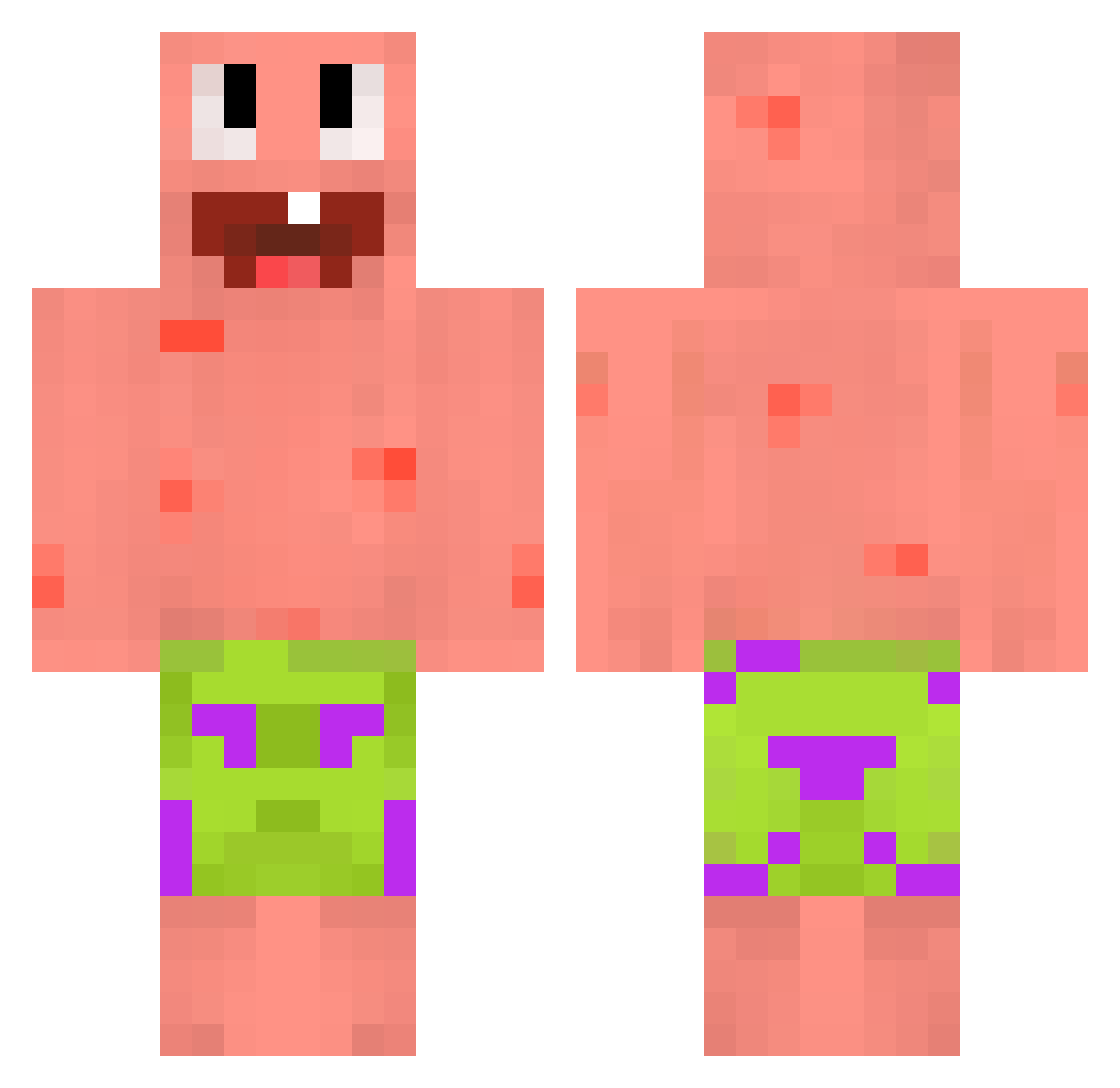 rayan1319 Minecraft skin, front and back view