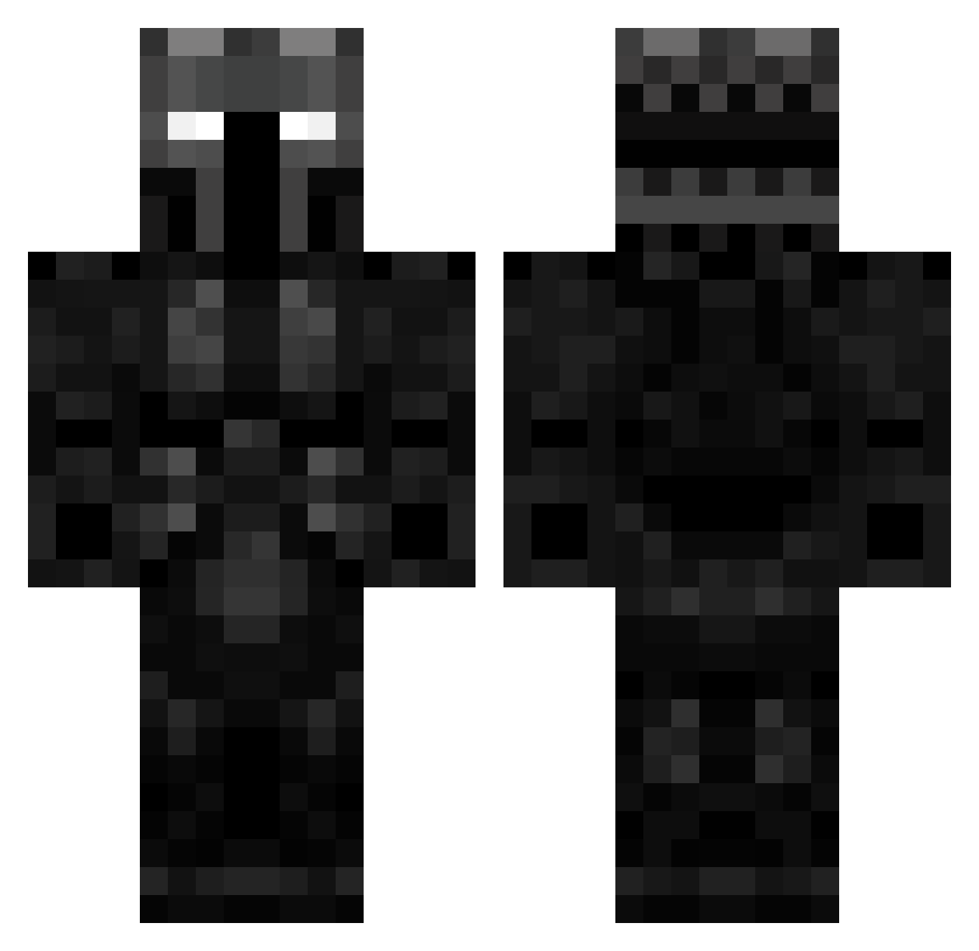 Battery Minecraft skin, front and back view