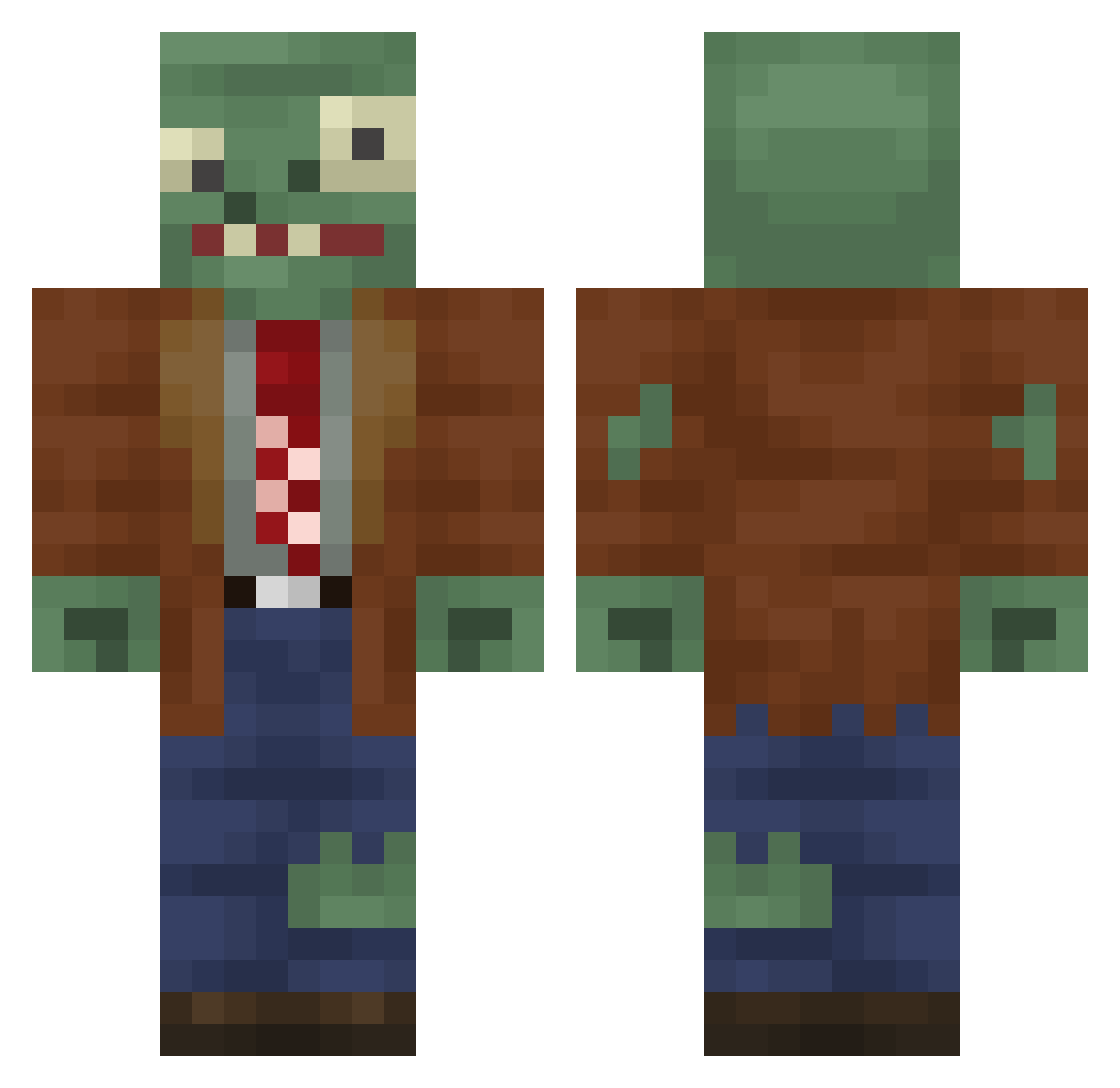 ToastLad26 Minecraft skin, front and back view