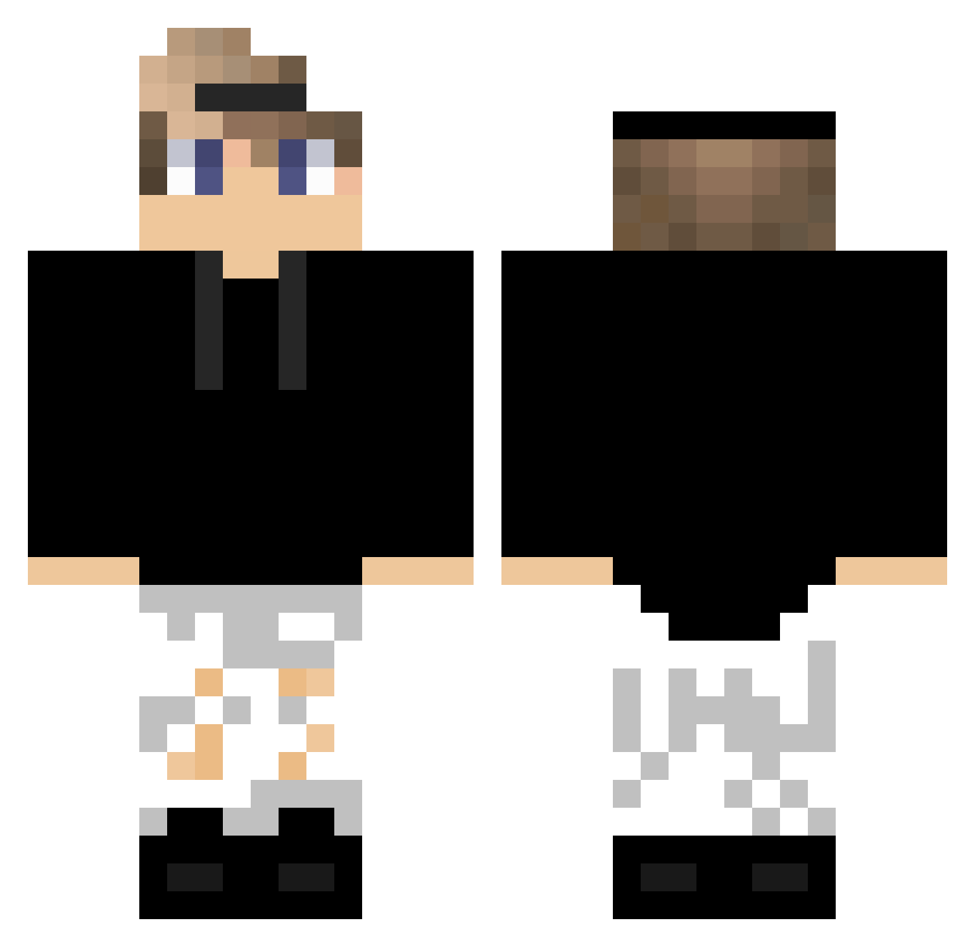 Toxic1225 Minecraft skin, front and back view