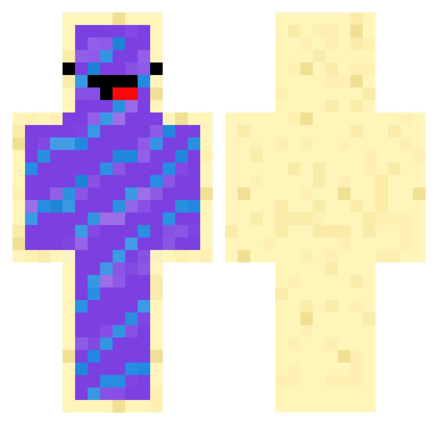 poptartcrafter34 Minecraft skin, front and back view