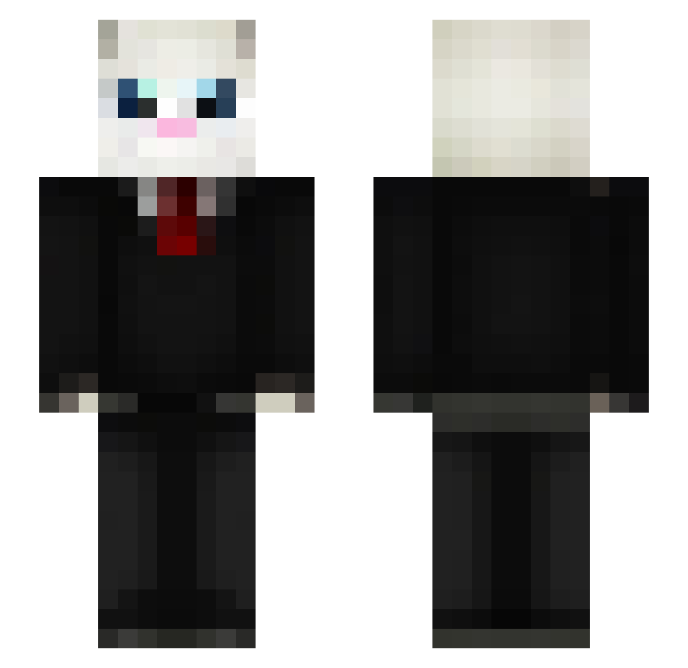 Zoriz Minecraft skin, front and back view