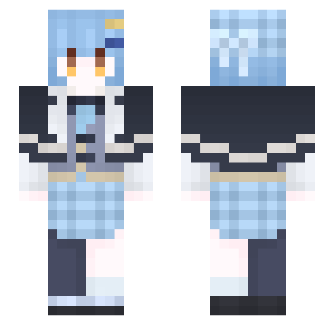 Mizuki_owo233 Minecraft skin, front and back view